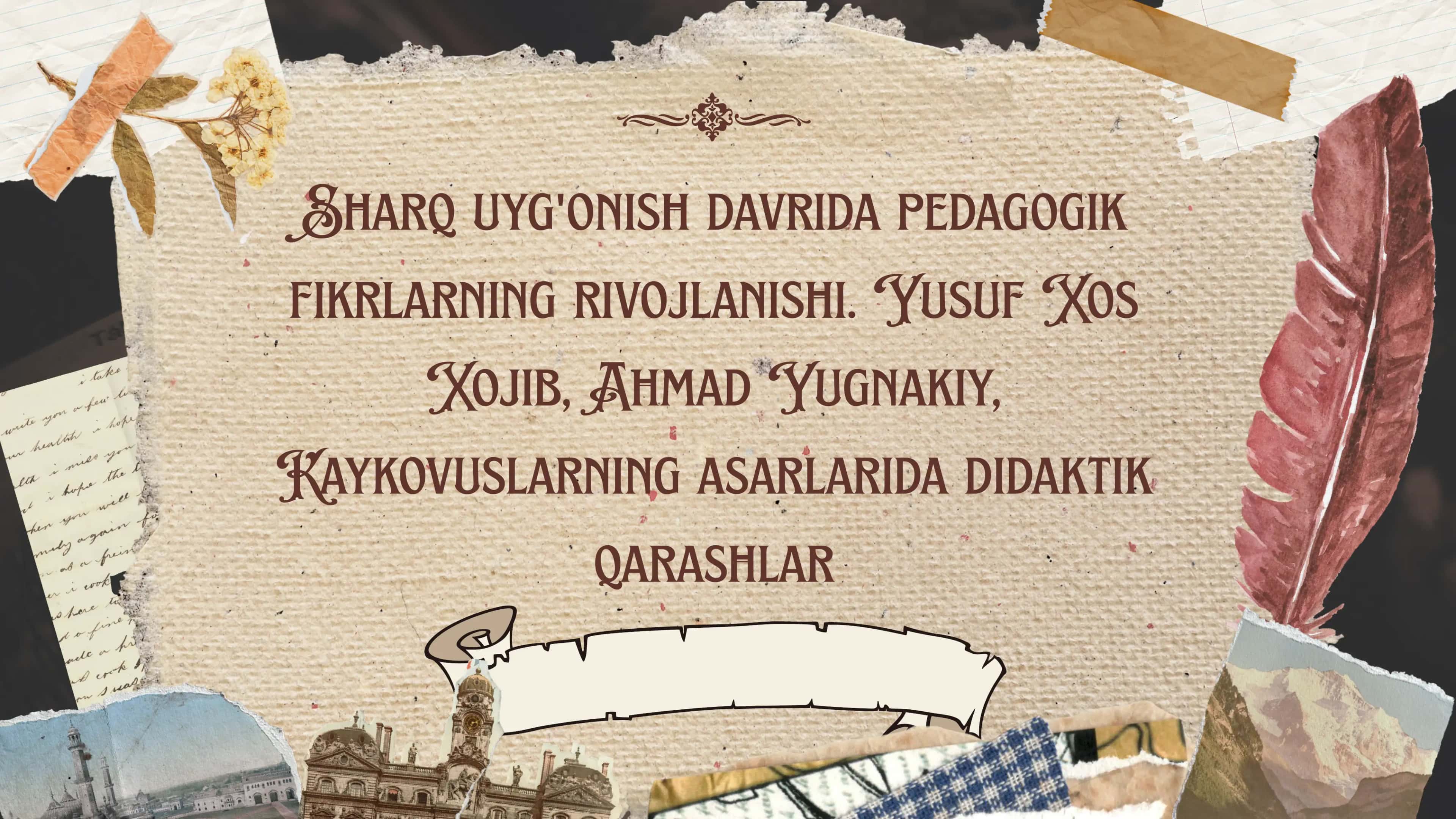 Sharq uyg'onish davrida pedagogik fikrlarning rivojlanishi 1