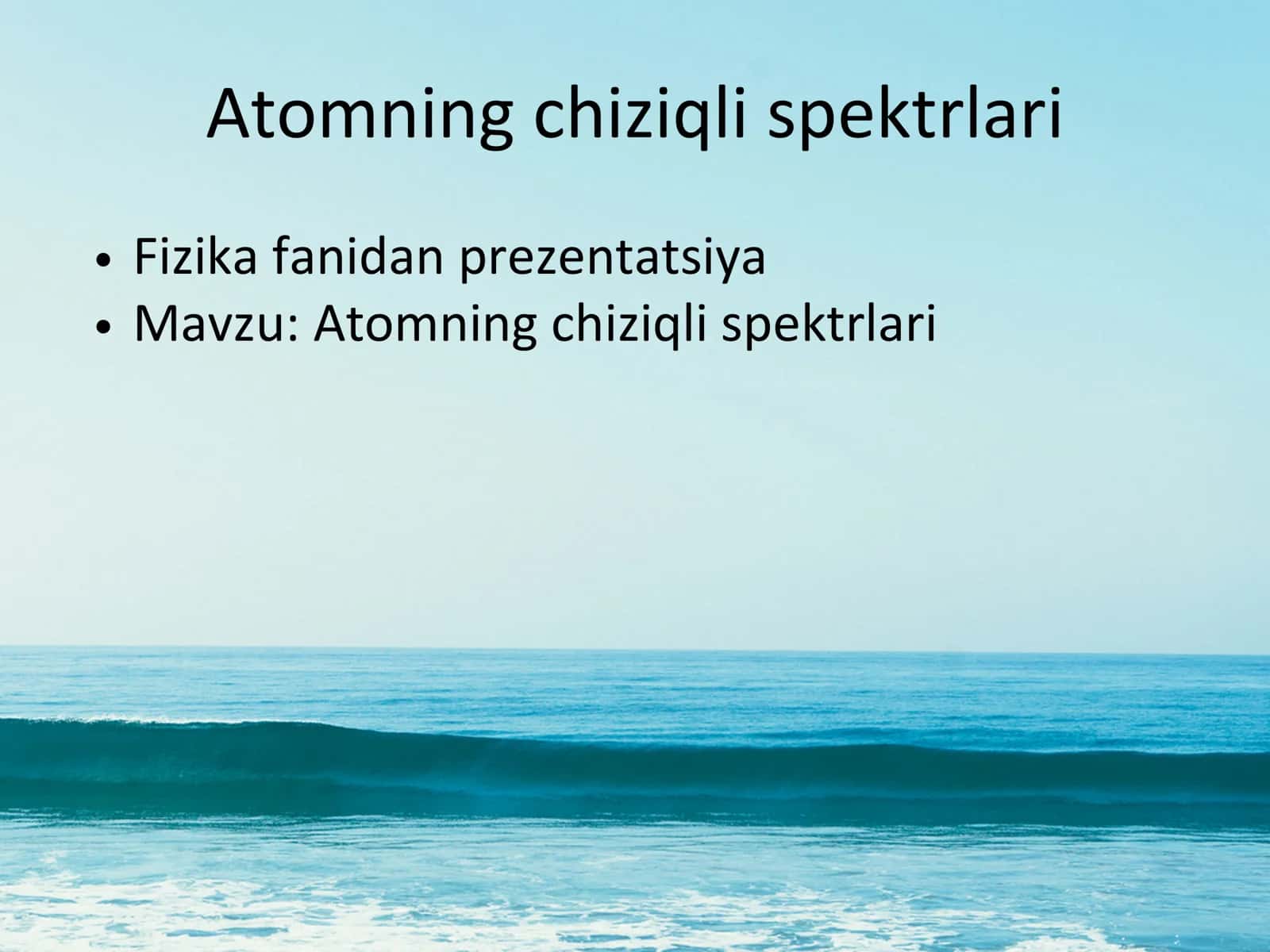Atomning chiziqli spektrlari 1