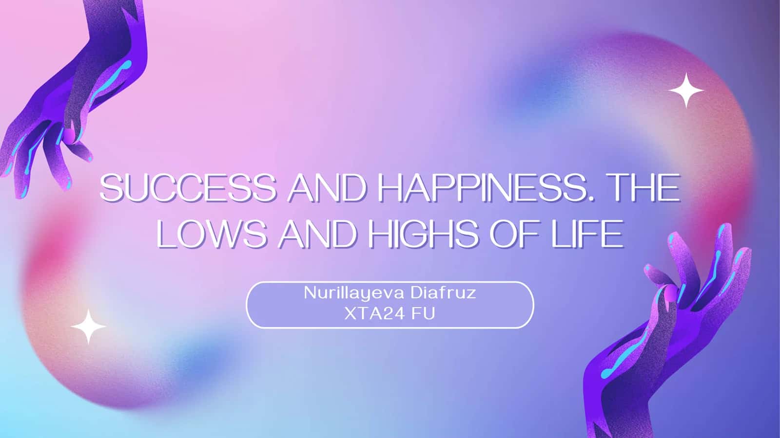 SUCCESS AND HAPPINESS. THE LOWS AND HIGHS OF LIFE 1