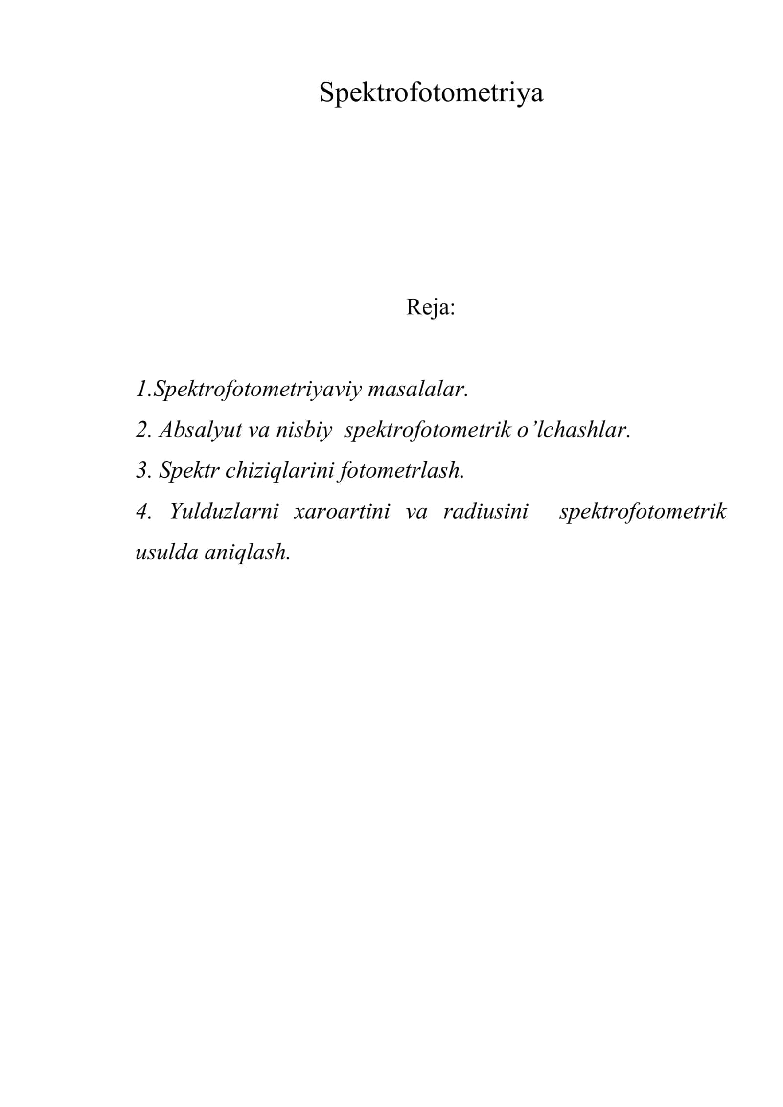 Spektrofotometriya 1
