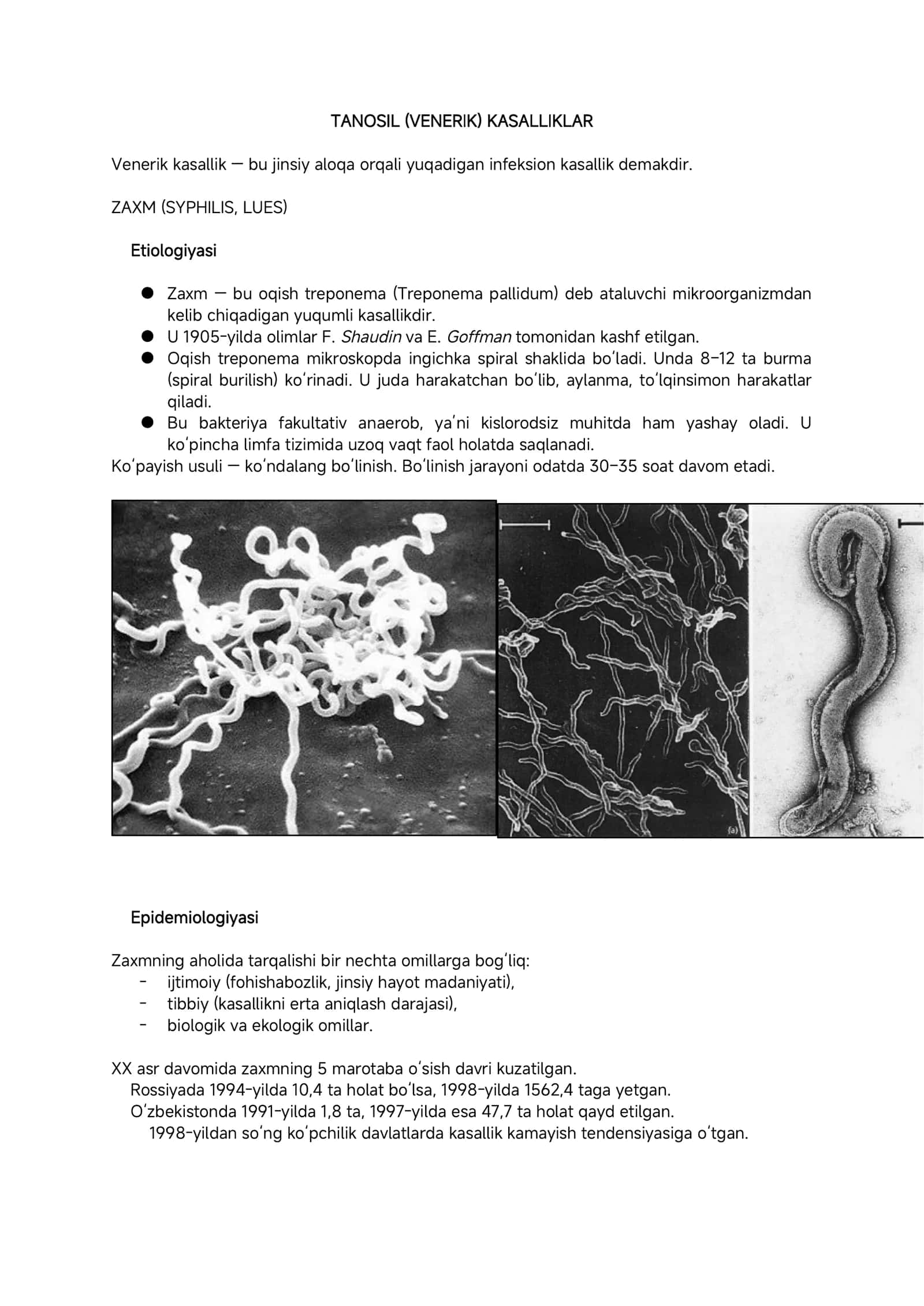 ZAXM (SYPHILIS, LUES) 1