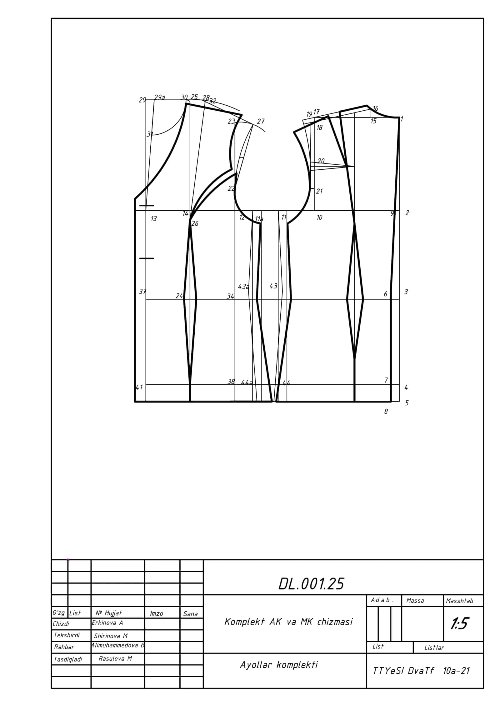 Ayollar komplekti 1