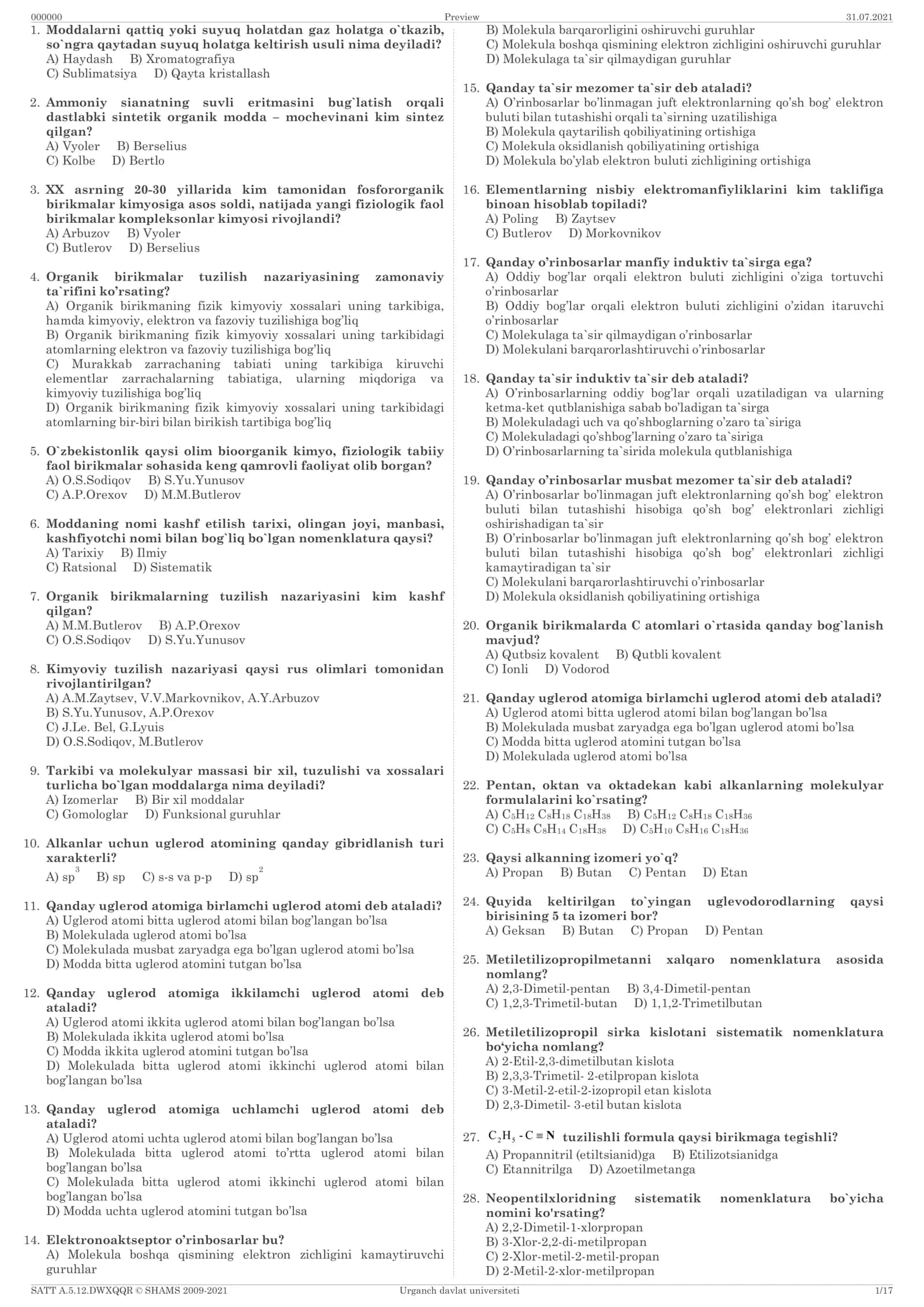 Fosfororganik birikmalar kimyosi 1