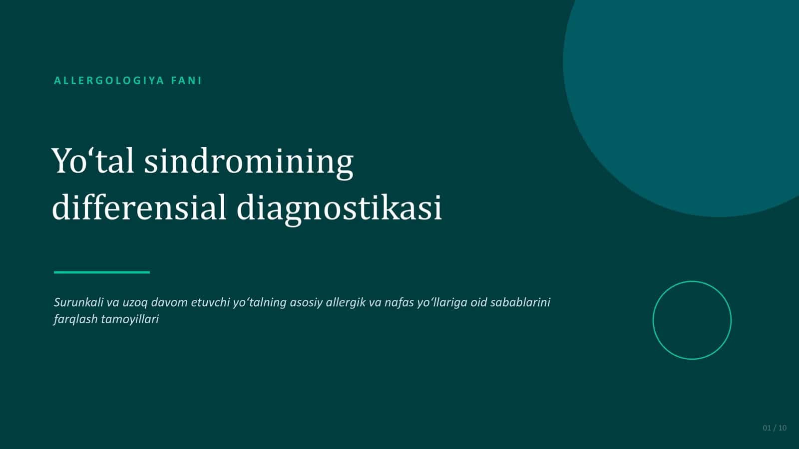 Yo’tal sindromi differensial diagnostikasi 1