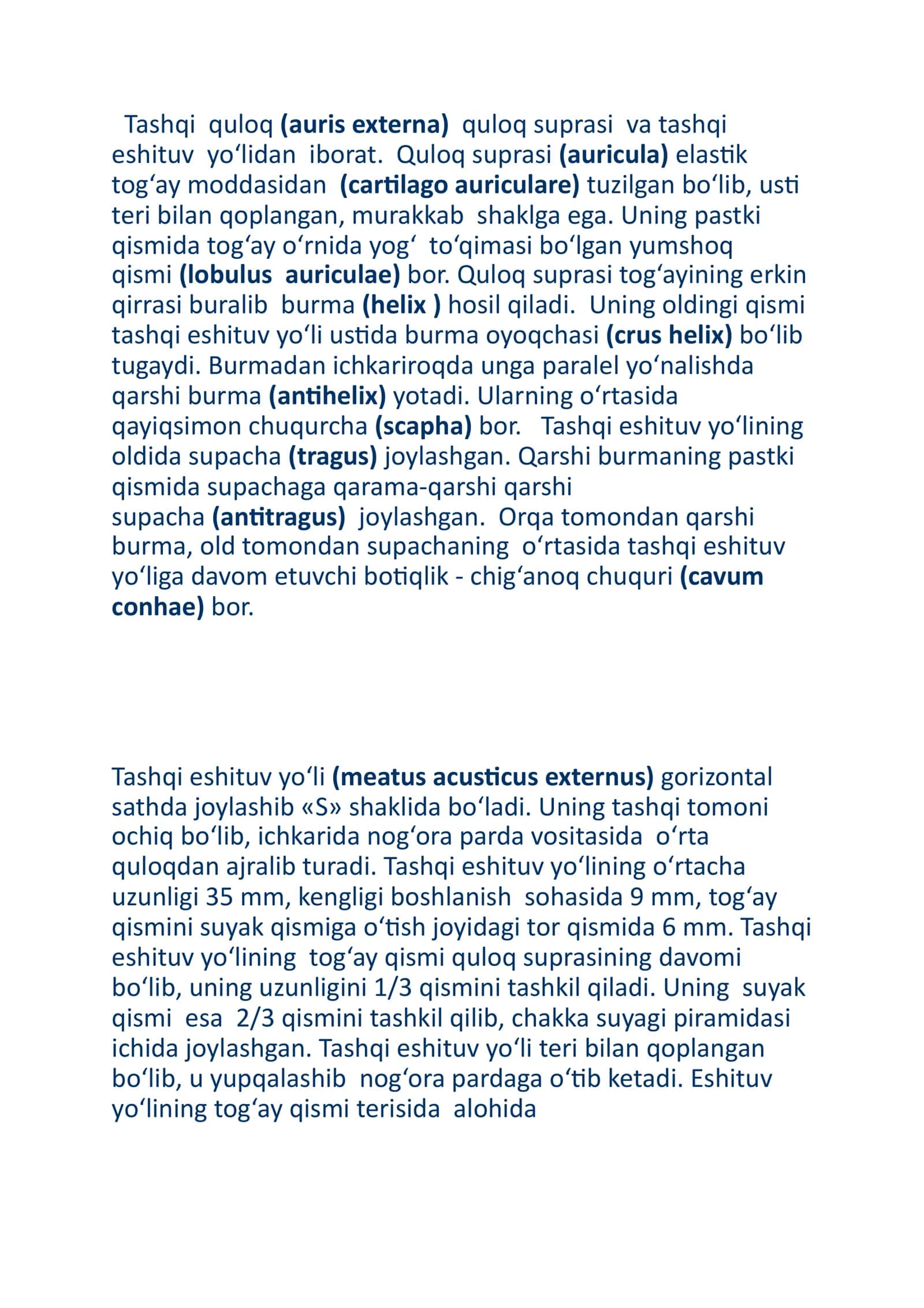 eshitish aʼzolari anatomiyasi 1