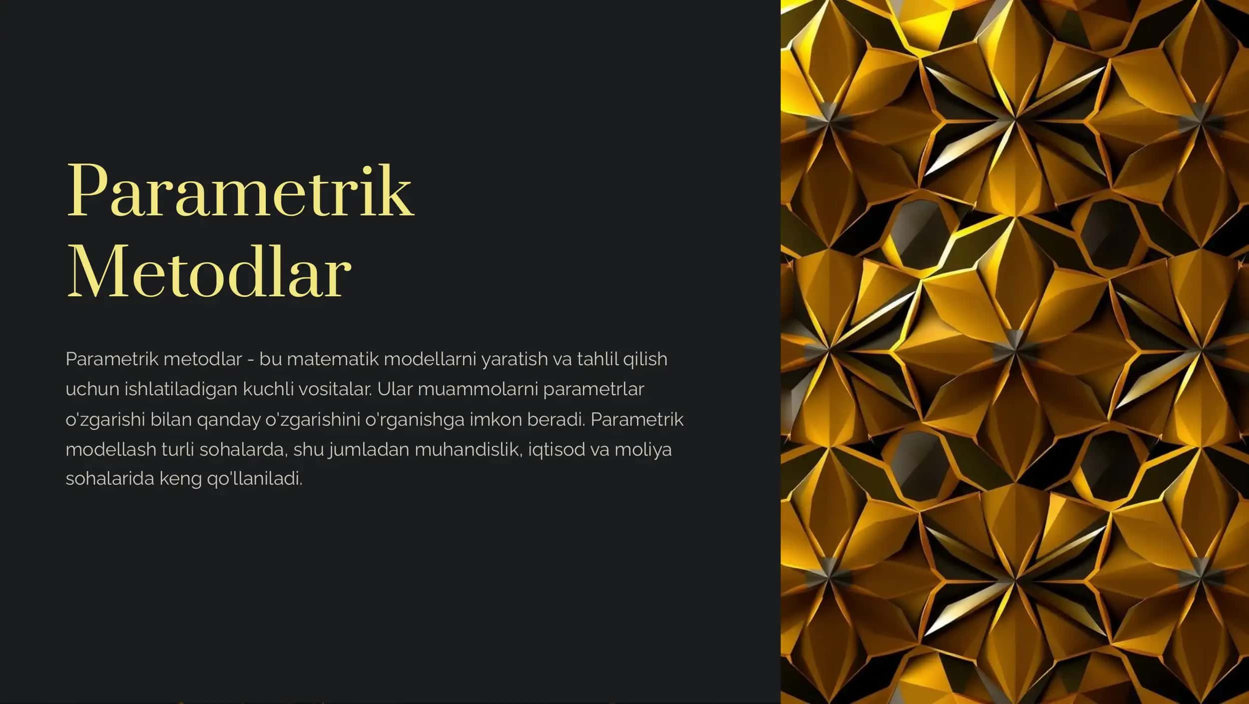 Parametrik Metodlar 1