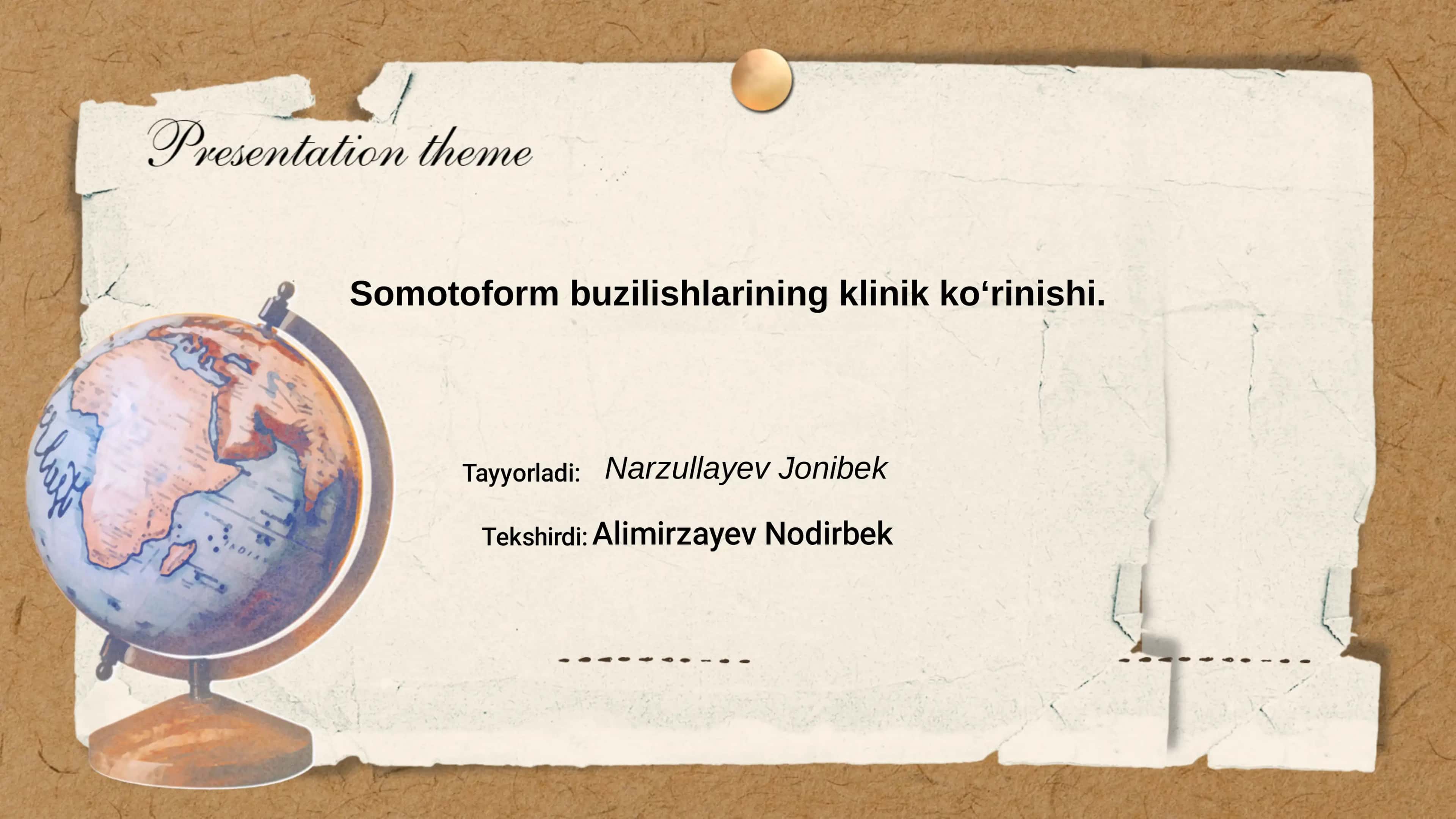 Somatoform buzilishlarining klinik ko‘rinishi 1