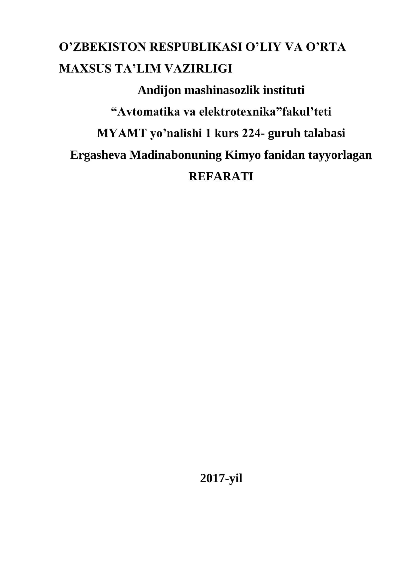 Kimyoviy bog’’lanishning xarakteristikasi 1