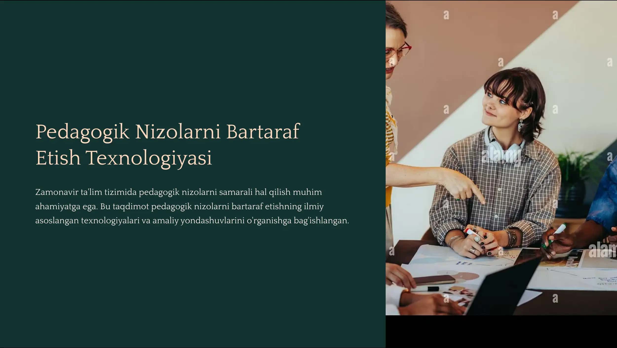 Pedagogik Nizolarni Bartaraf Etish Texnologiyasi 1