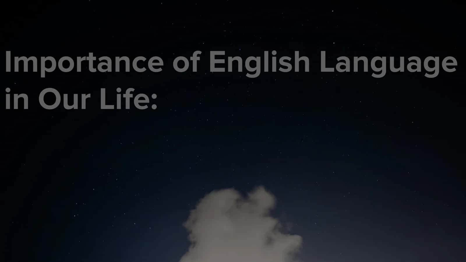 Importance of English Language in Our Life 1