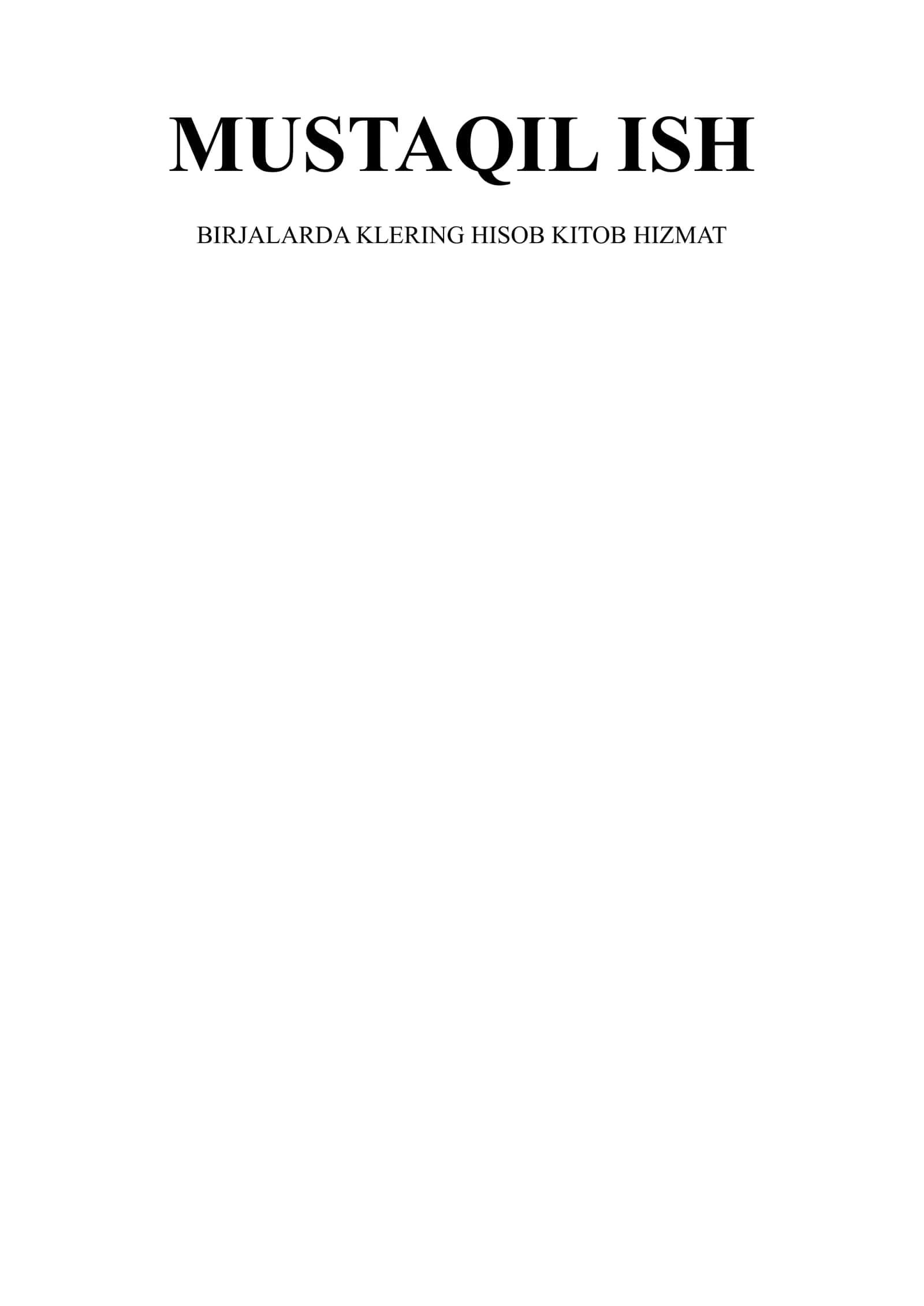 BIRJALARDA KLERING HISOB KITOB HIZMAT 1