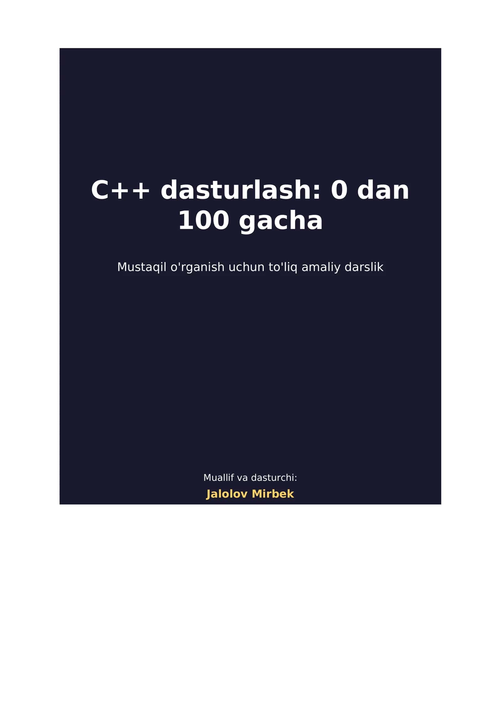 C++ dasturlash 1