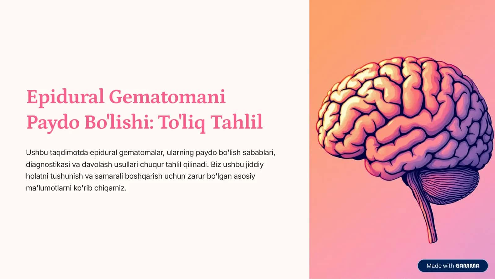 Epidural Gematomani Paydo Bo'lishi: To'liq Tahlil 1