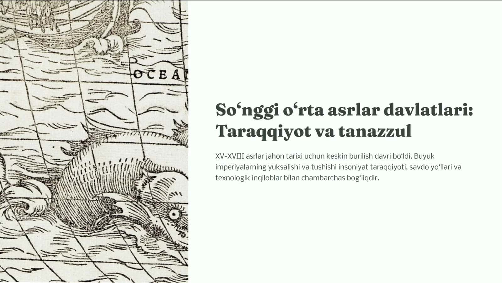 XV-XVIII asrlar jahon tarixi 1
