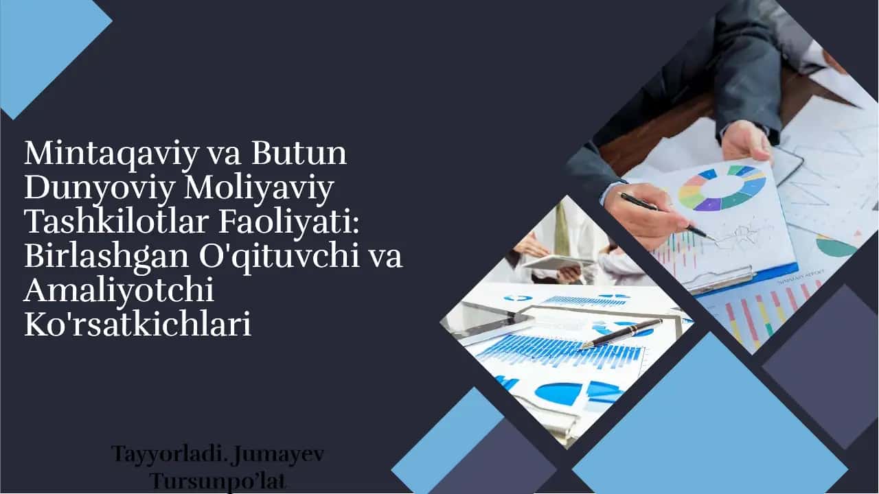 Moliyaviy Tashkilotlar 1