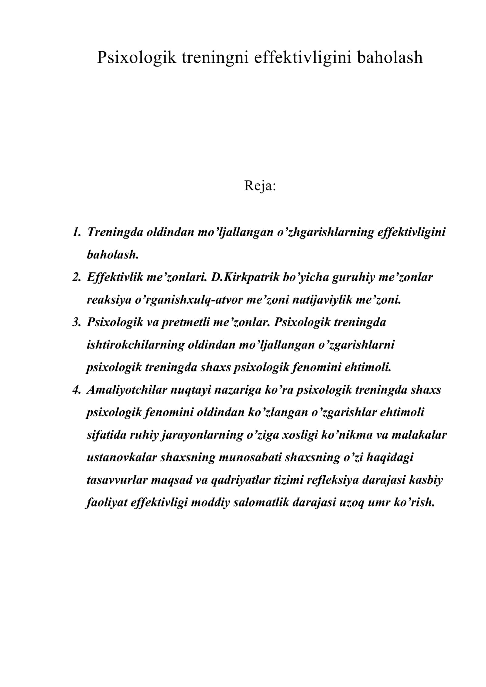 Psixologik treningni effektivligini baholash 1
