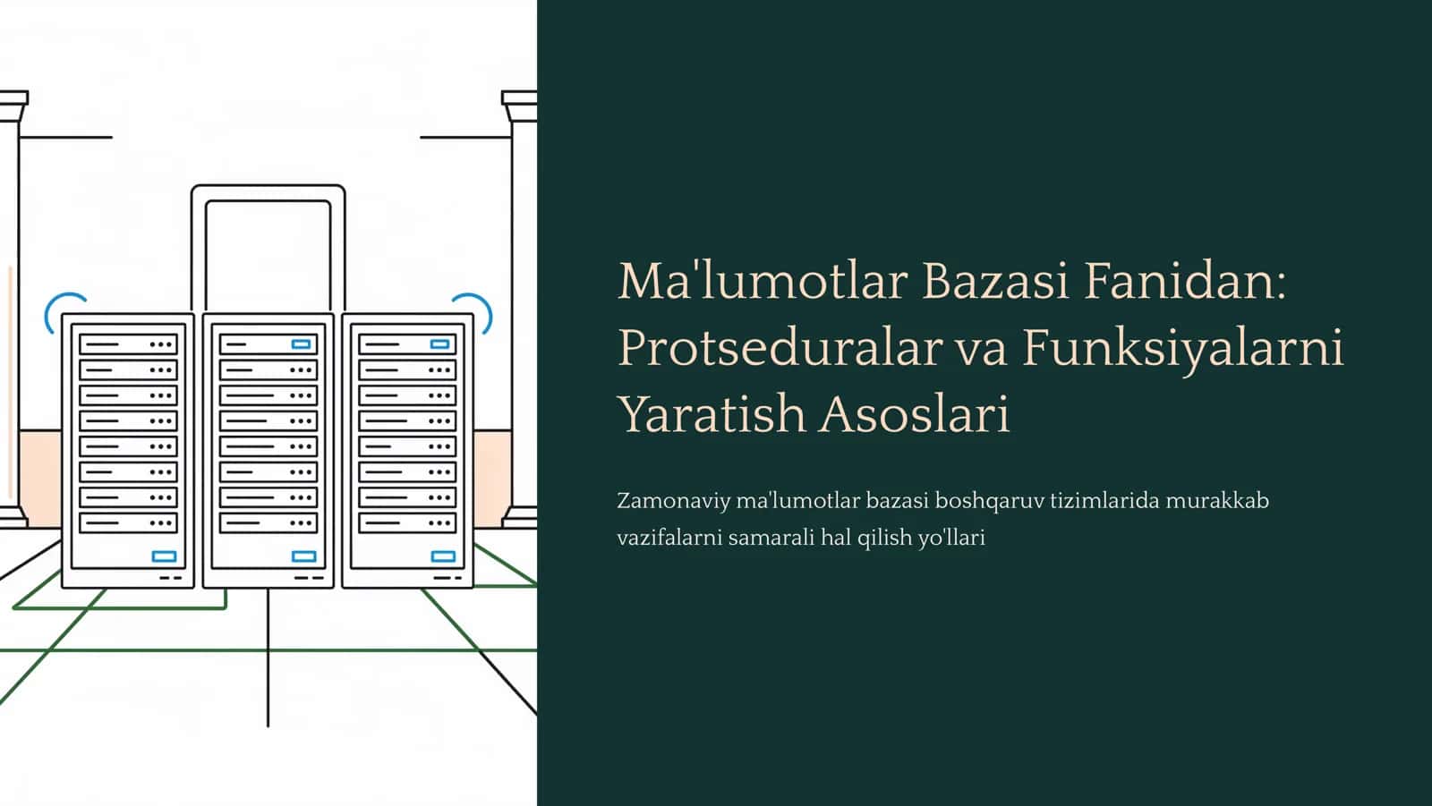 Ma'lumotlar Bazasi va Protseduralar 1
