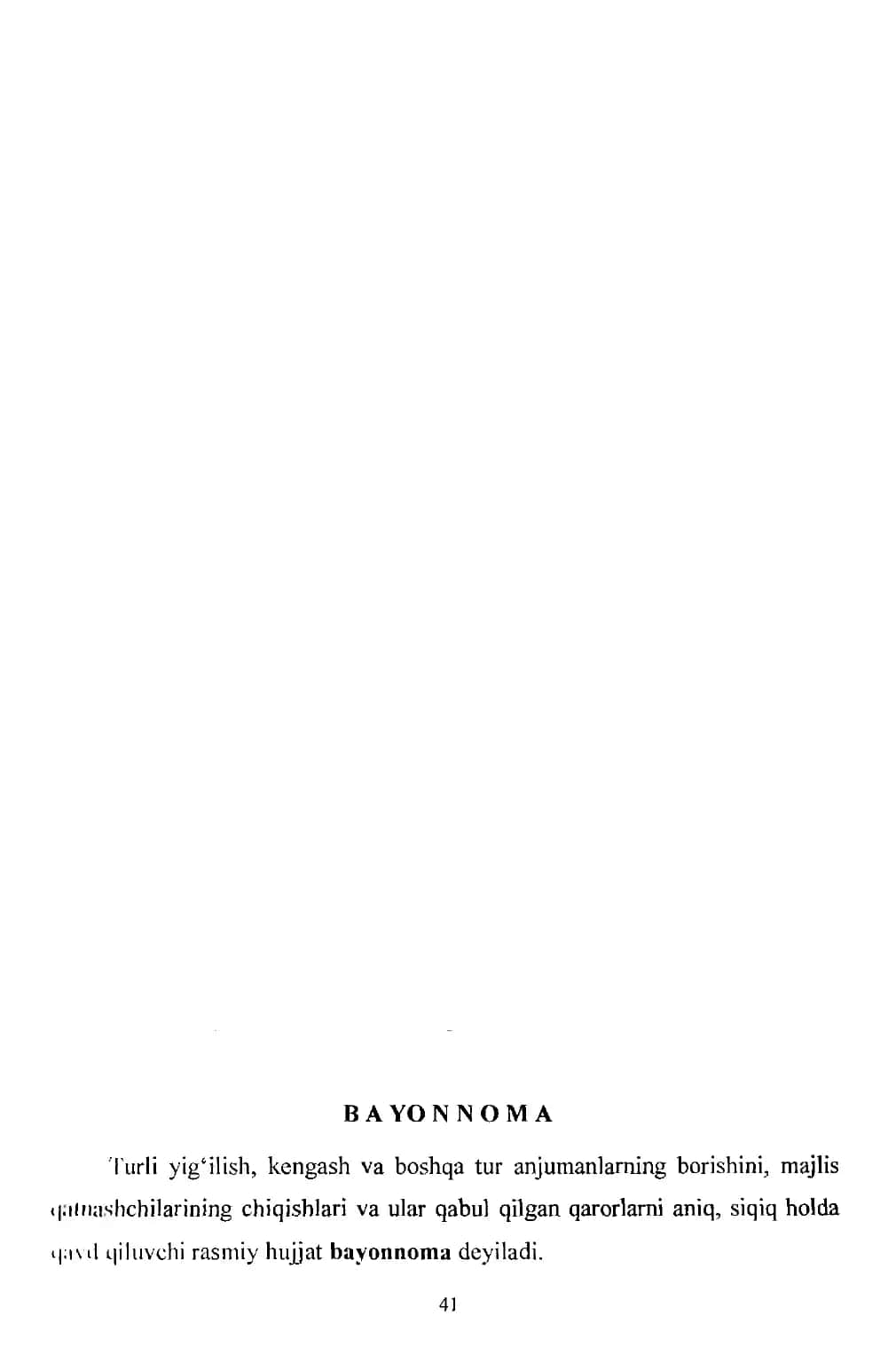 Bayonnoma qoida va namunalar 1