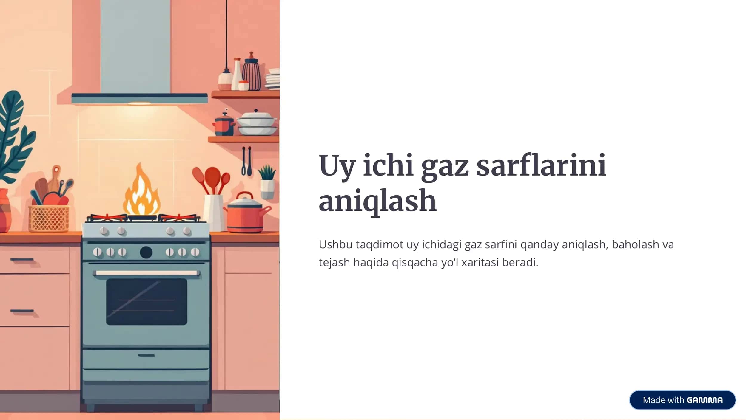 Uy ichi gaz sarflarini aniqlash 1