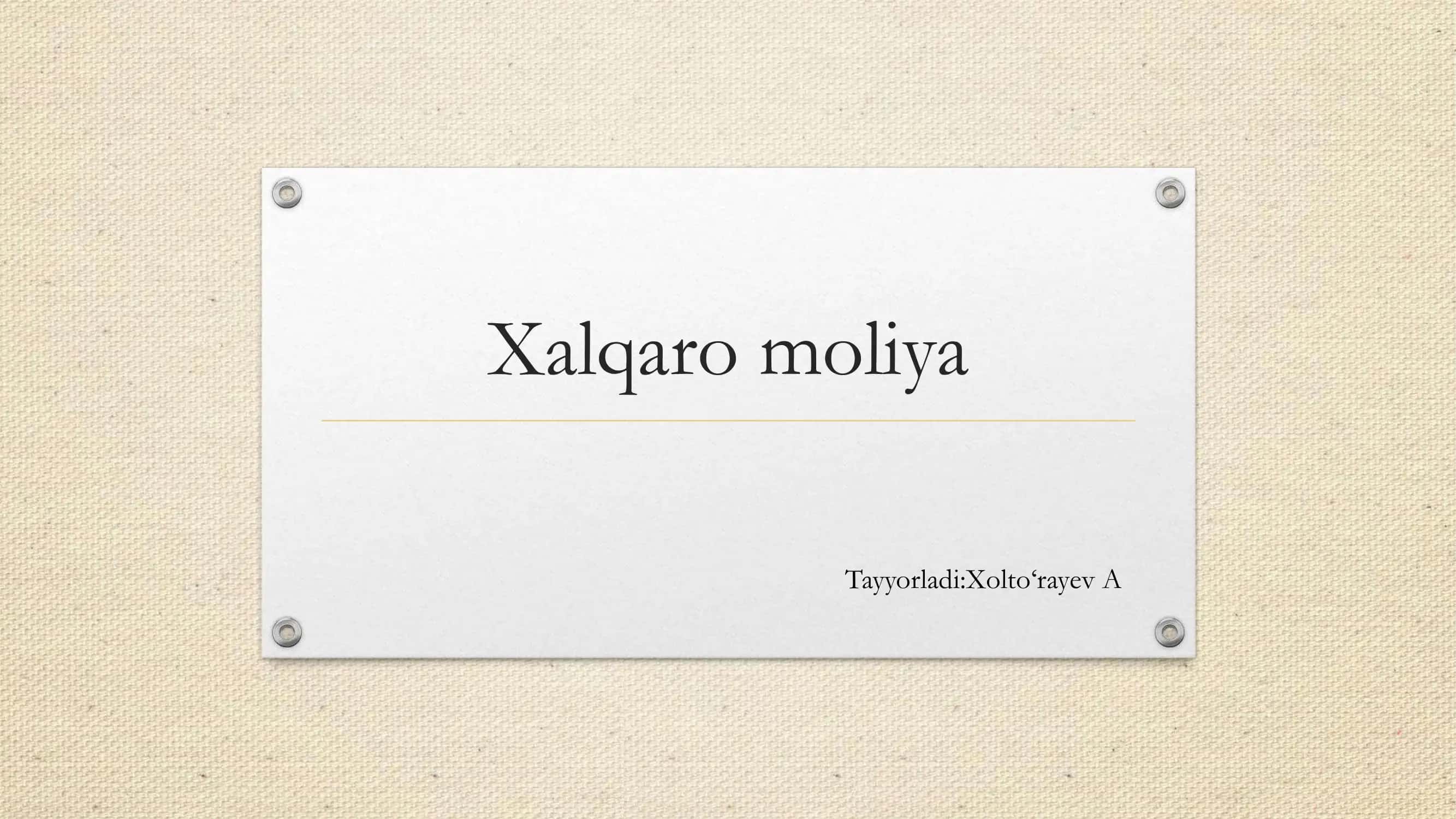 Xalqaro valyuta fondi 1