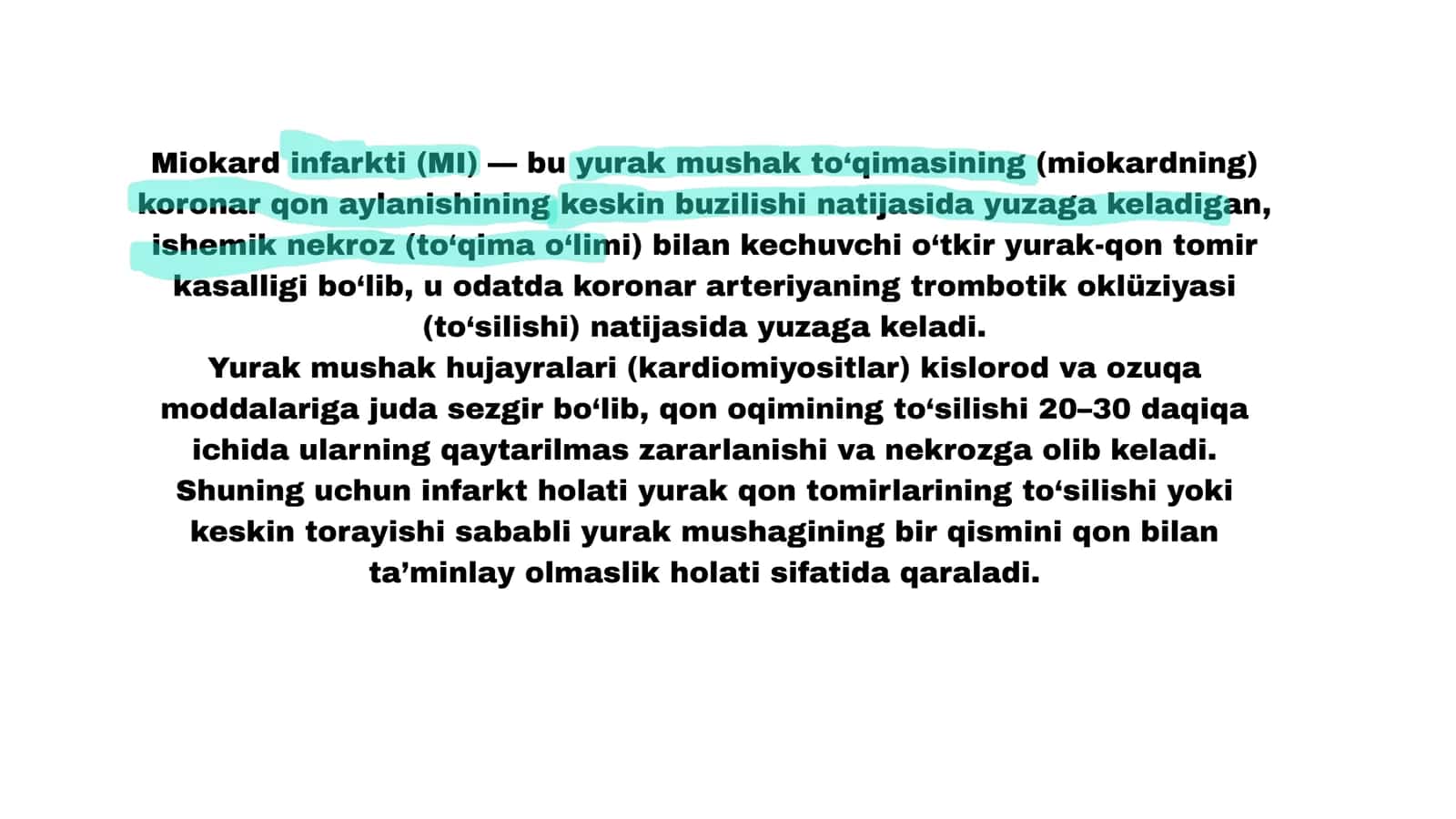 Miokard infarkti (MI) 1