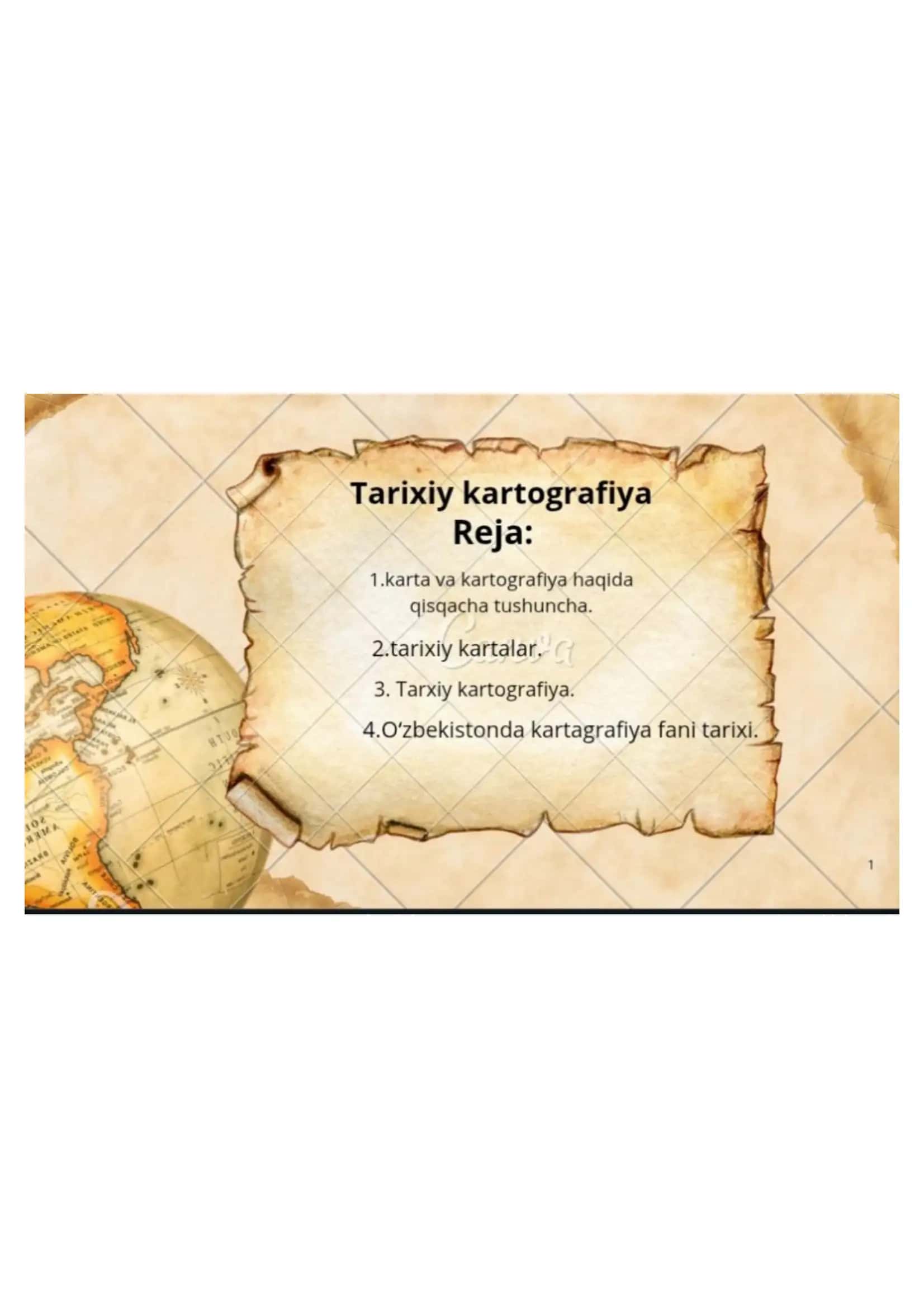 Tarixiy kartografiya 1