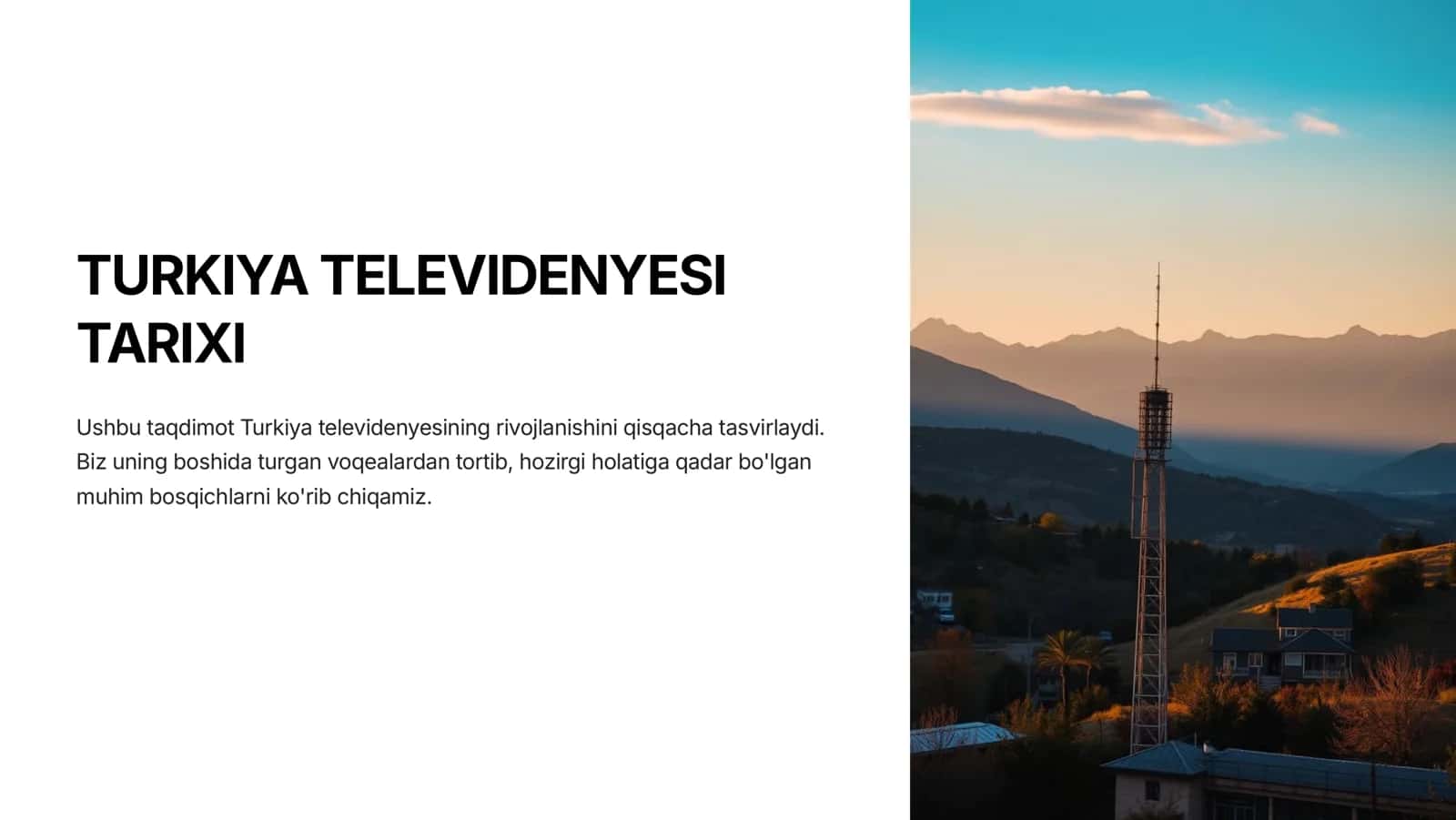TURKIYA TELEVIDENIYASI TARIXI 1