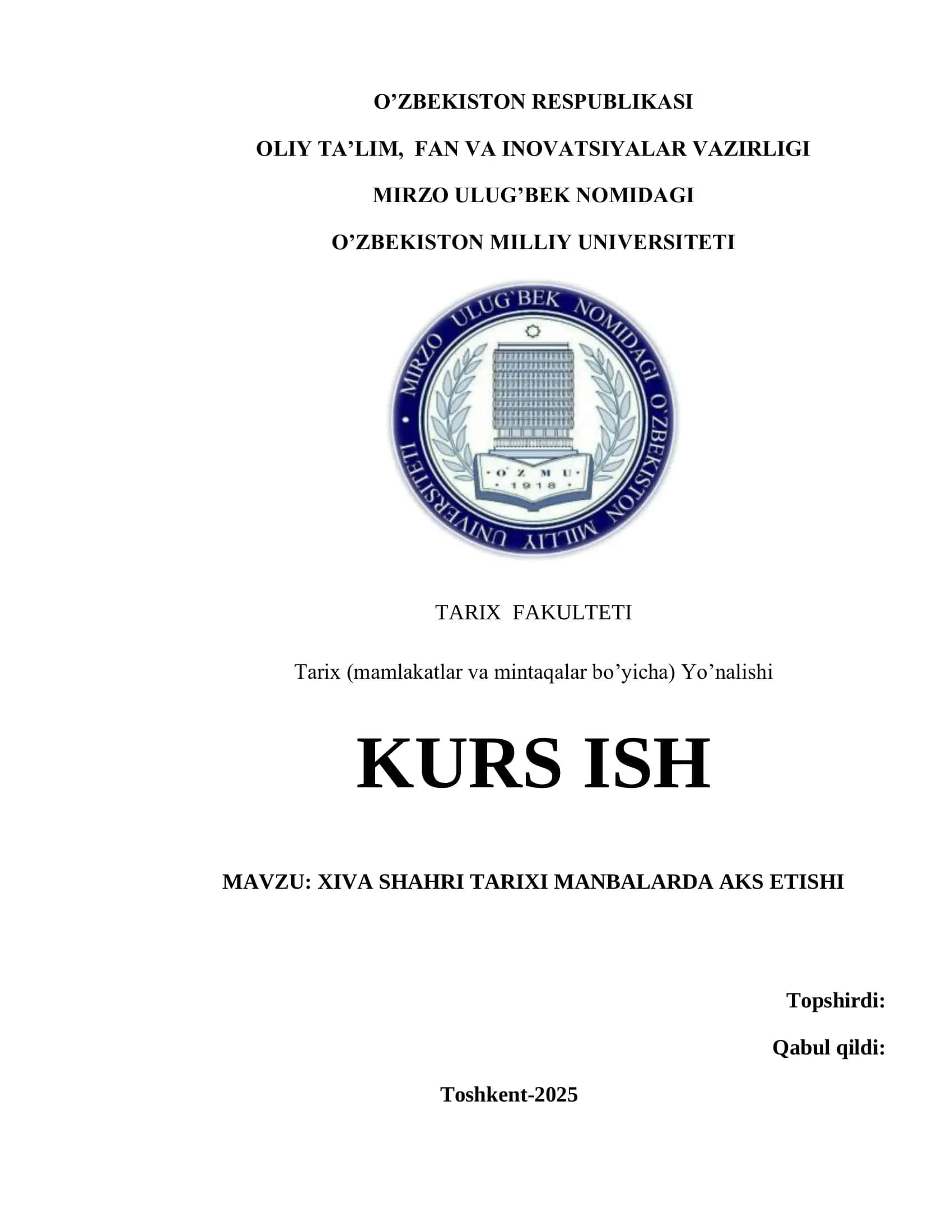 XIVA SHAHRI TARIXI MANBALARDA AKS ETISHI 1