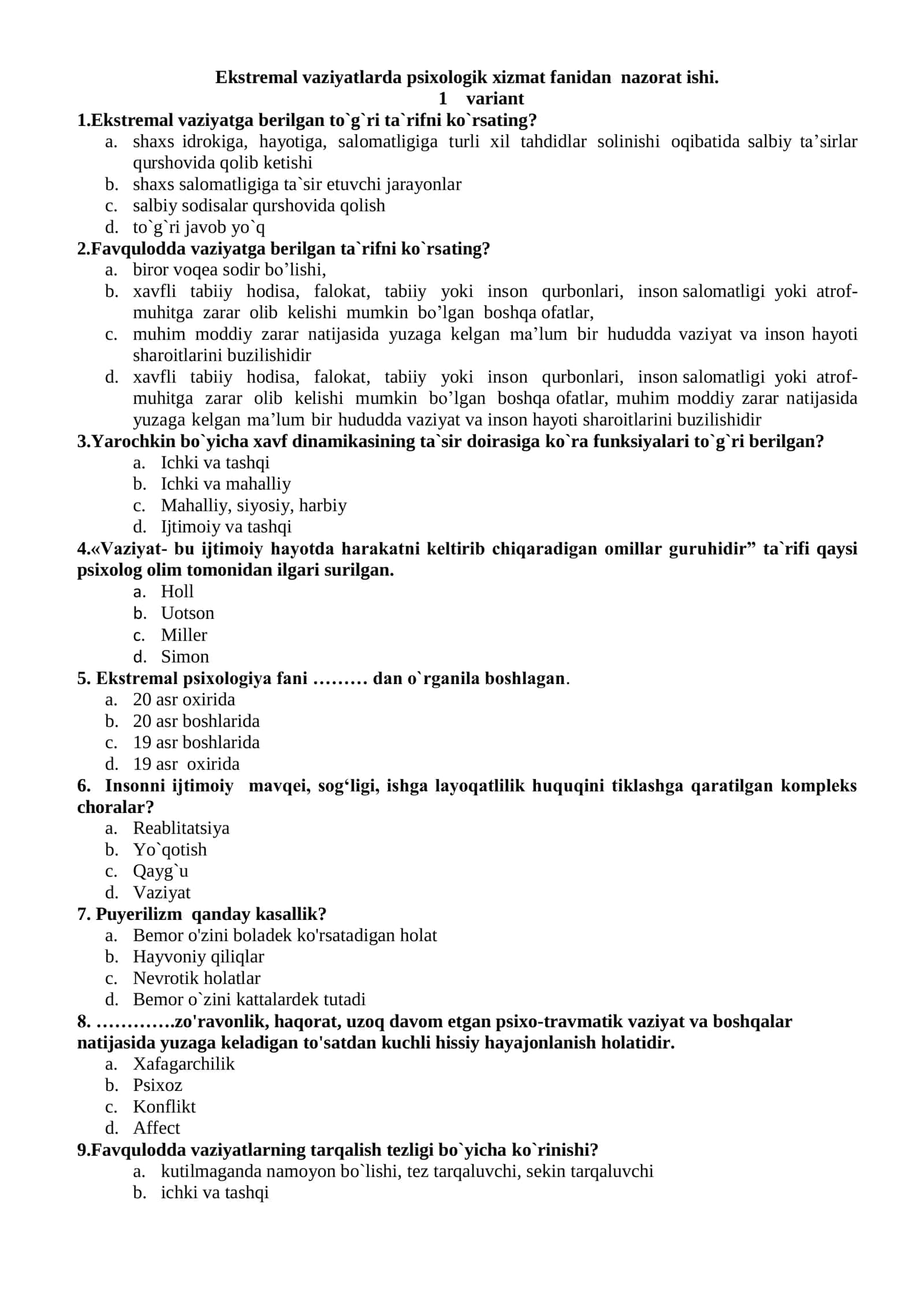 Ekstremal vaziyatlarda psixologik xizmat 1