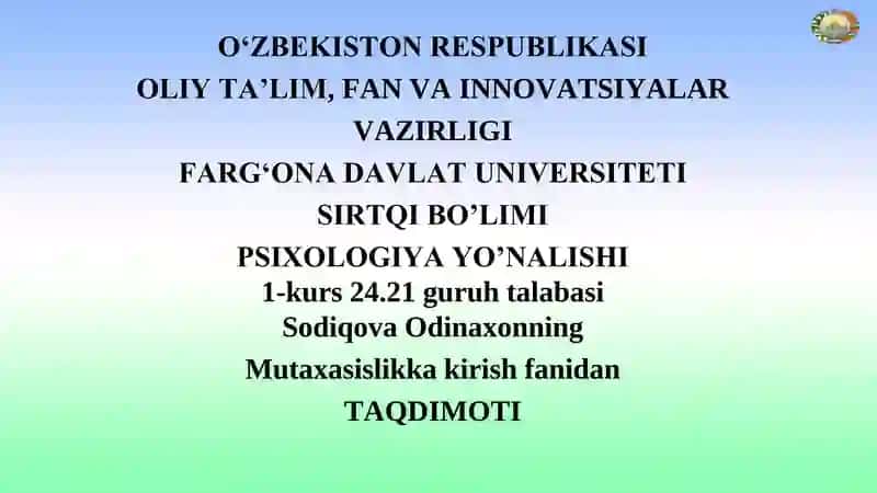 Psixologiya fanining rivojlanishi