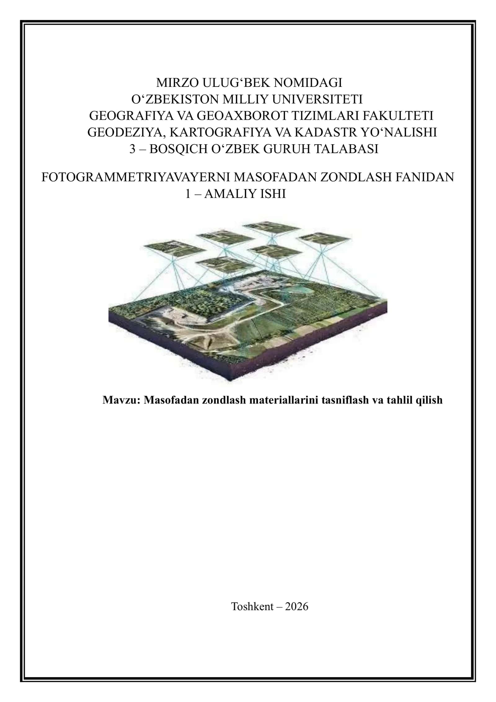Masofadan zondlash materiallarini tasniflash va tahlil qilish 1