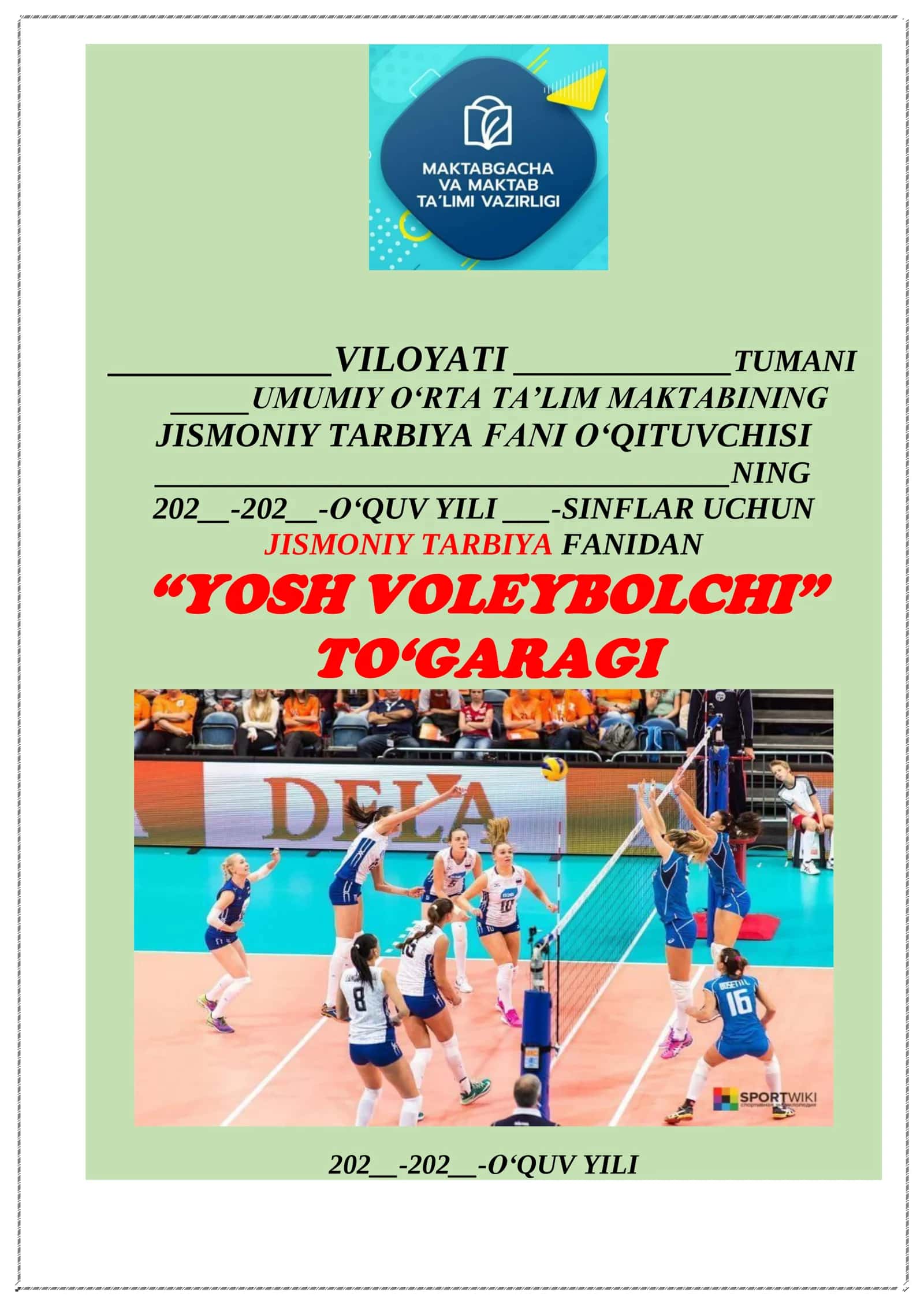 Yosh Voleybolchi 1