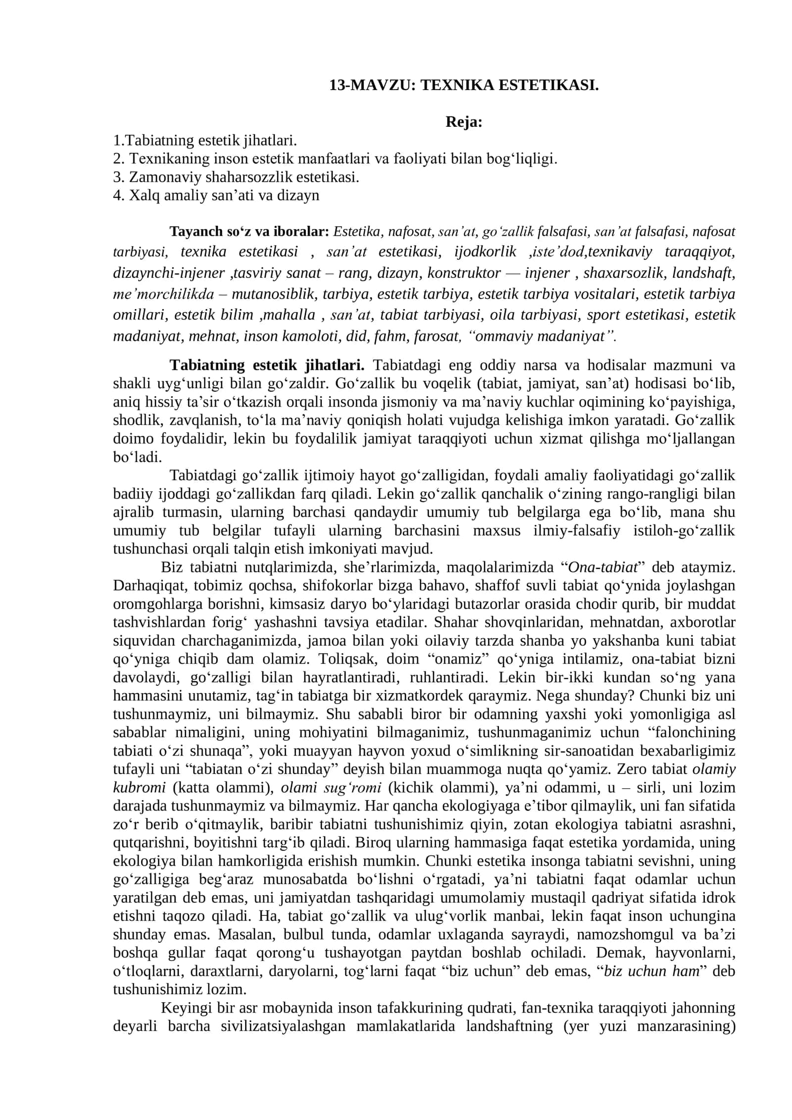 TEXNIKA ESTETIKASI 1