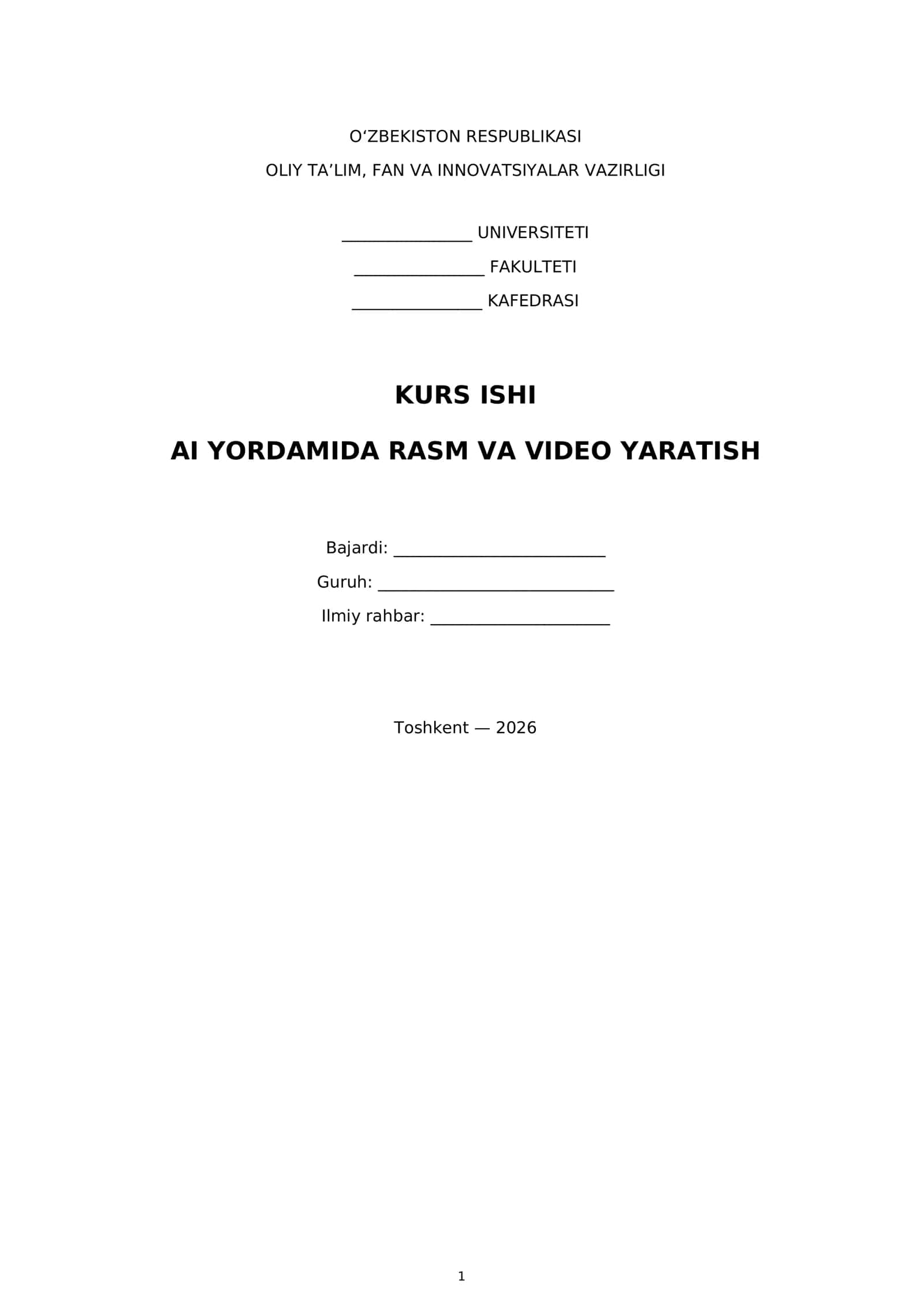 AI YORDAMIDA RASM VA VIDEO YARATISH 1