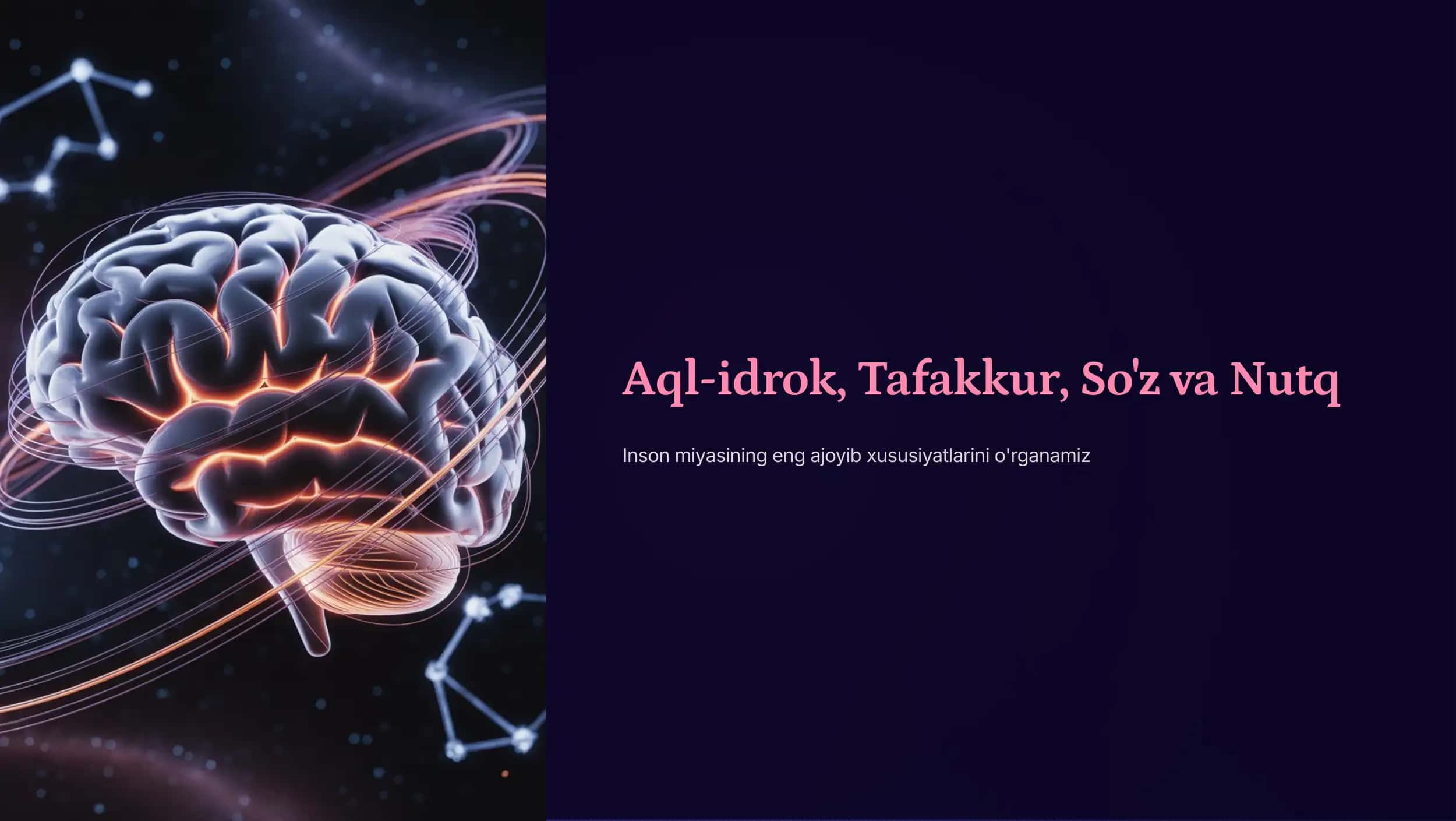 Aql-idrok, Tafakkur, So'z va Nutq 1