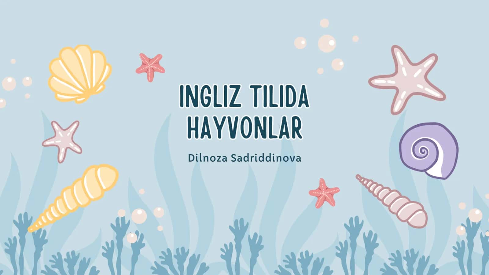 INGLIZ TILIDA HAYVONLAR 1