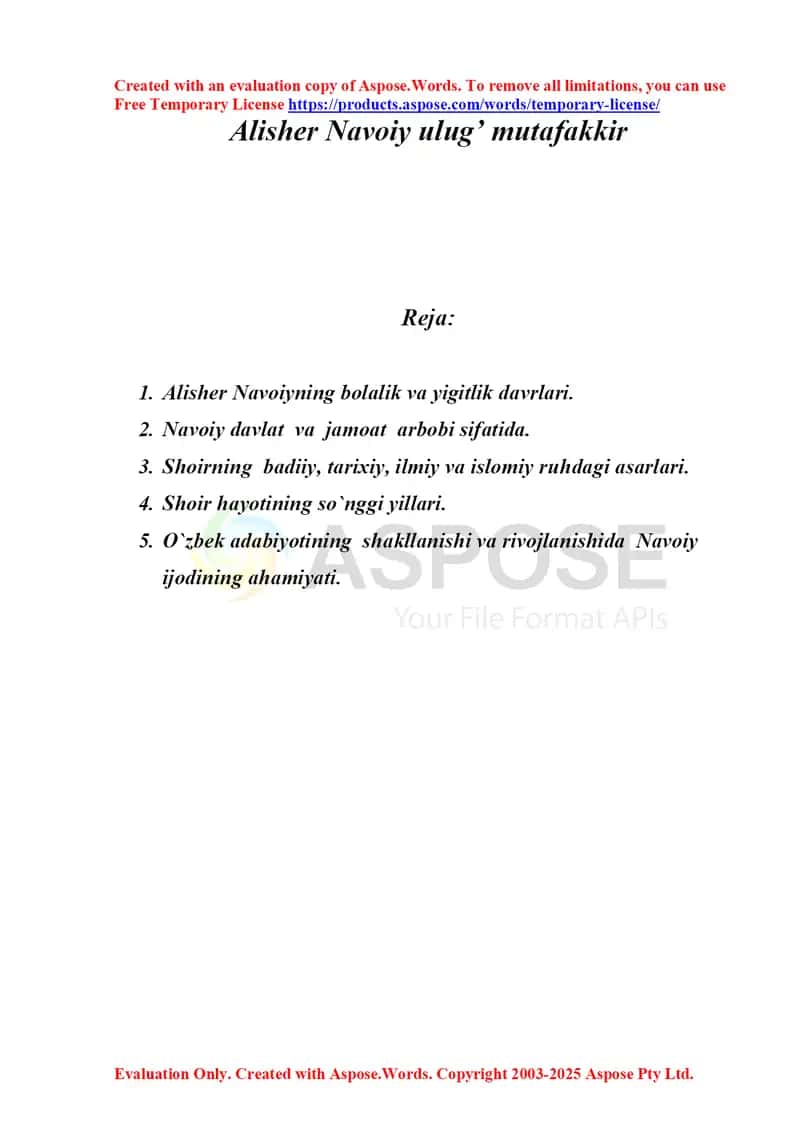 Alisher Navoiy ulug’ mutafakkir 1