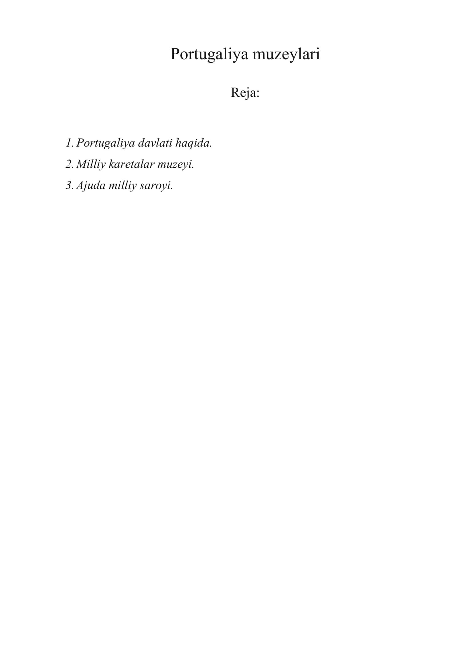 Portugaliya muzeylari 1