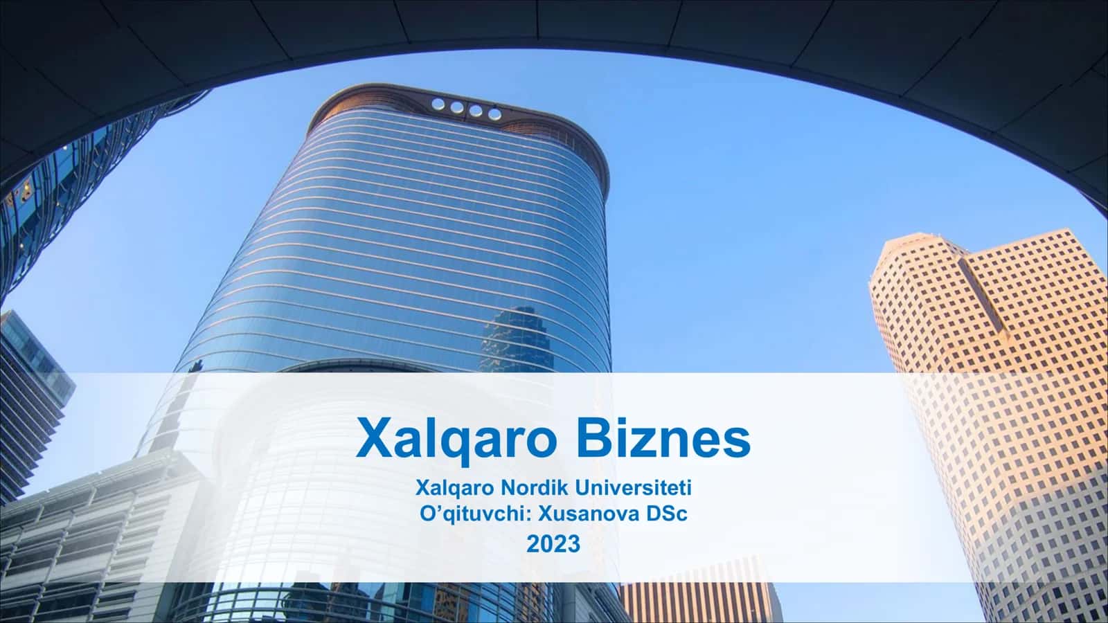 Xalqaro Biznes 1