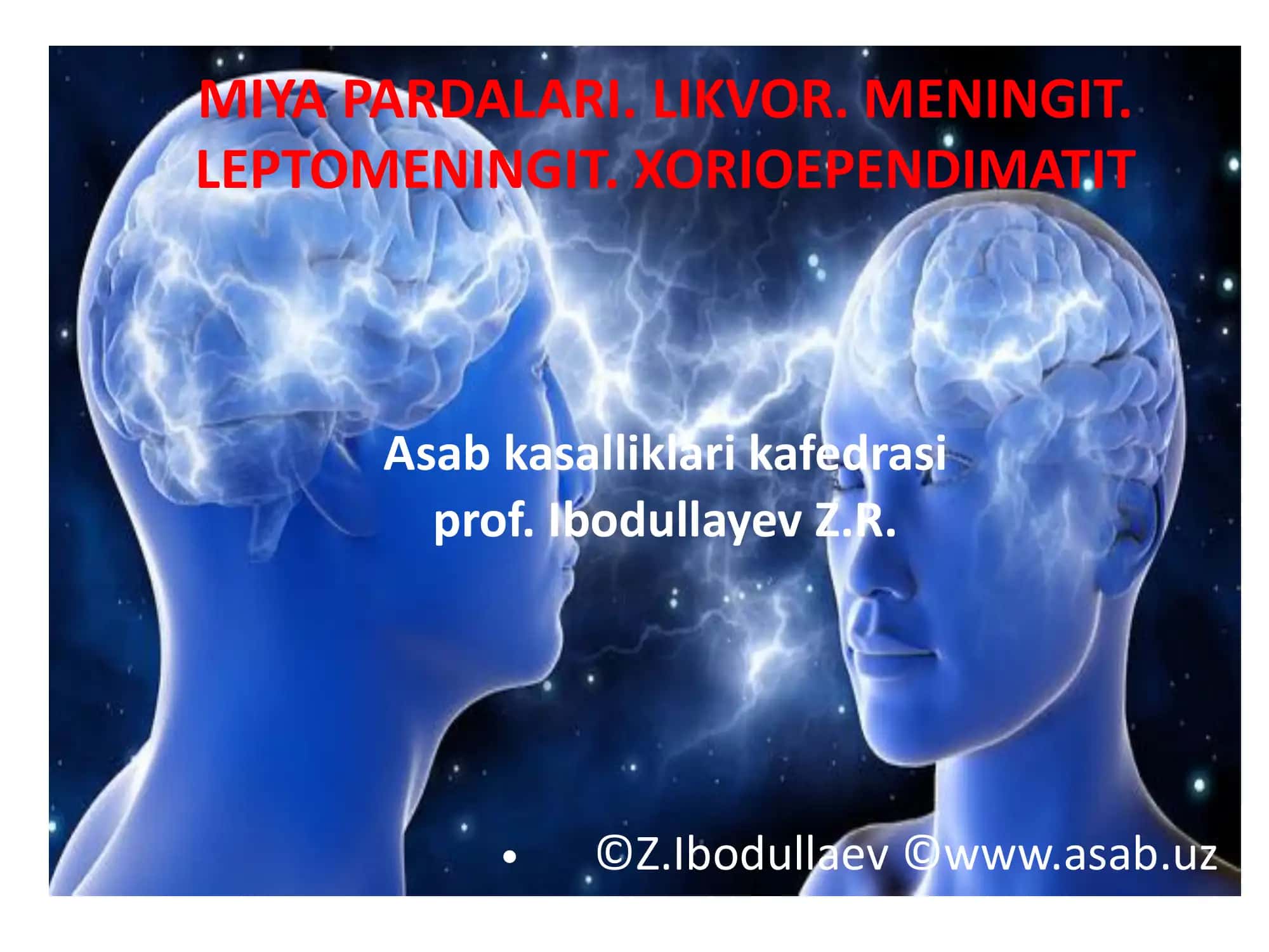 MIYA PARDALARI. LIKVOR. MENINGIT. LEPTOMENINGIT. XORIOEPENDIMATIT 1