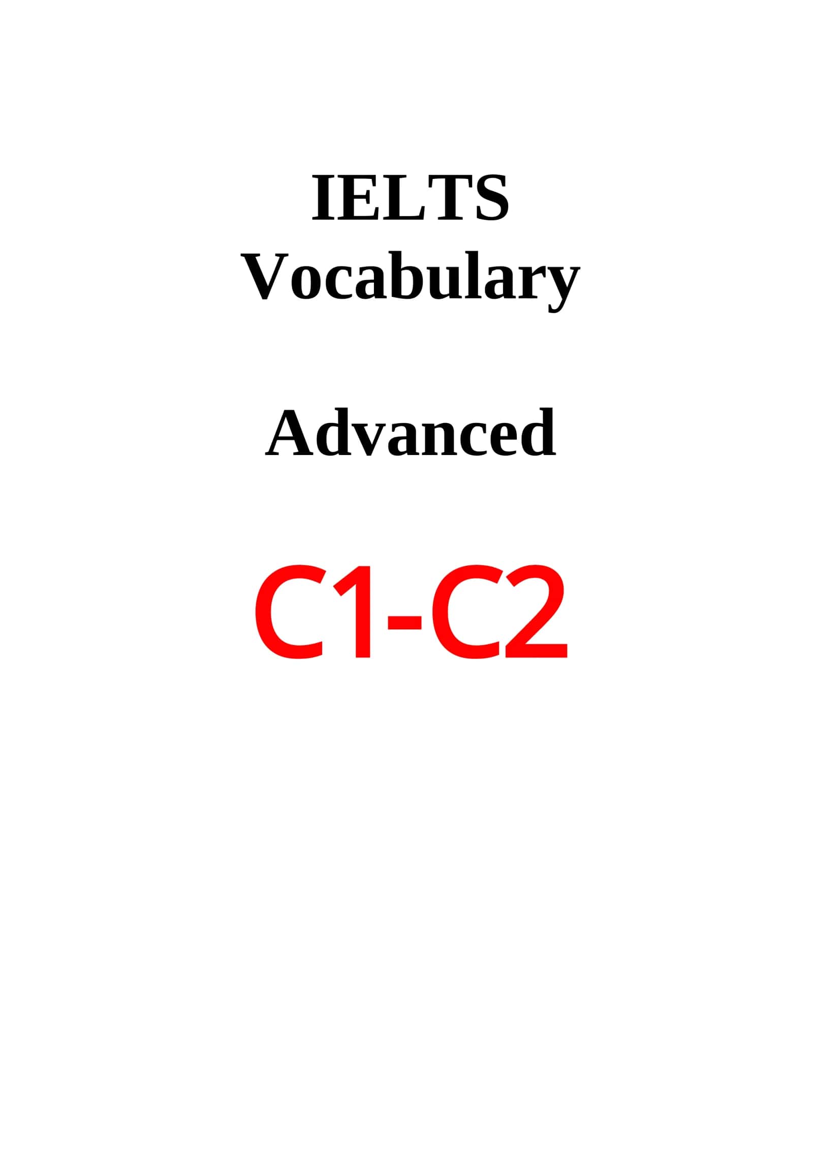 IELTS Vocabulary Advanced C1-C2 1