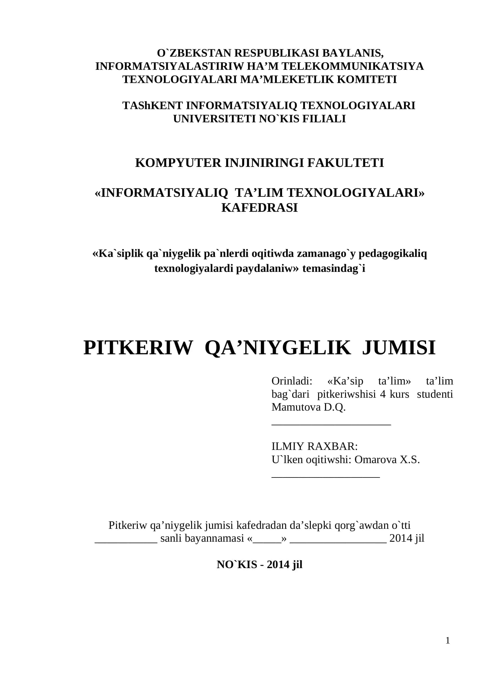 Ka`siplik qa`niygelik pa`nlerdi 1