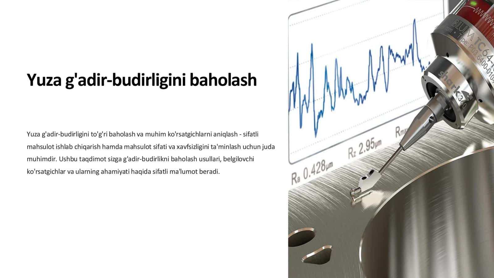Yuza g'adir-budirligini baholash 1