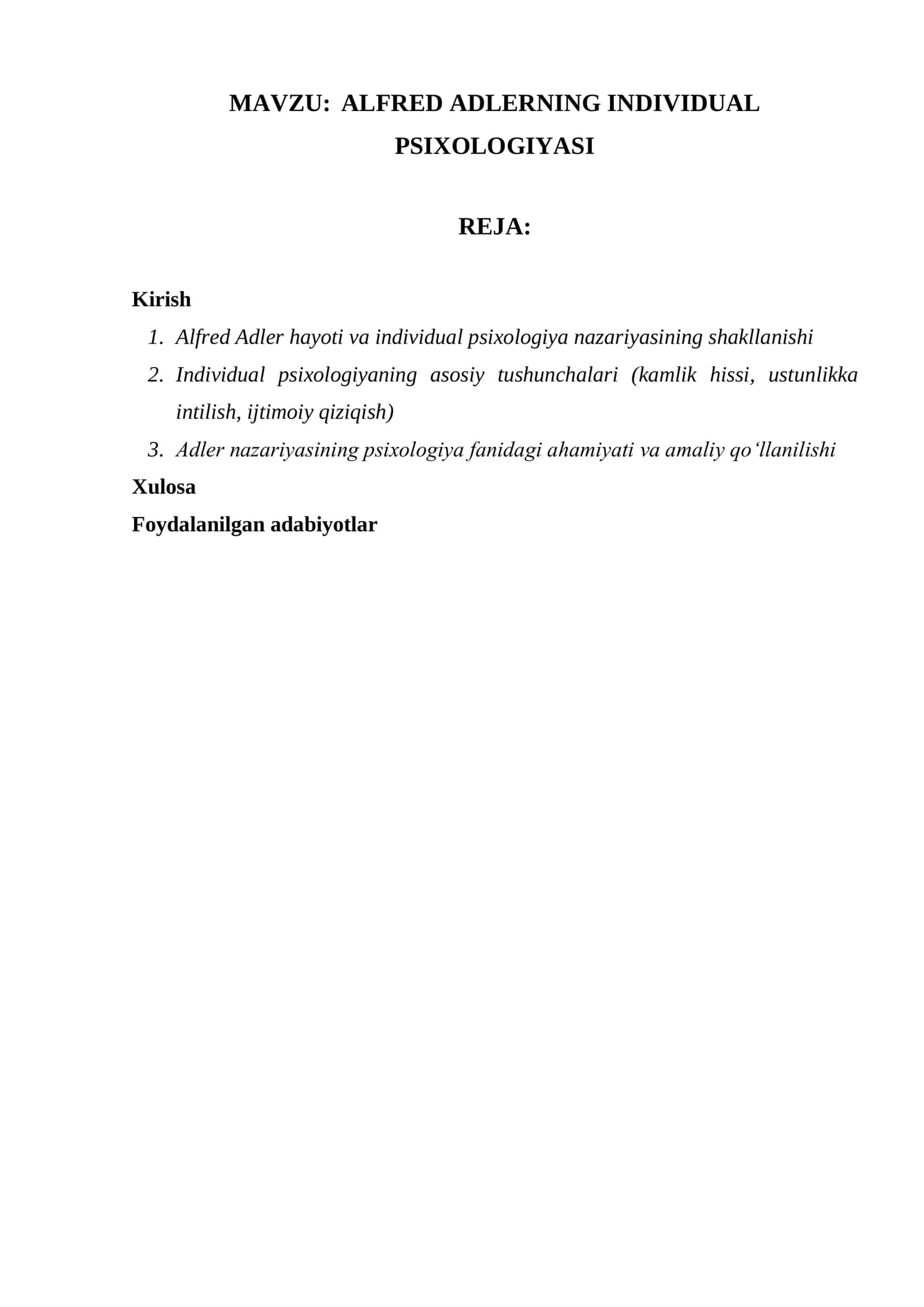 ALFRED ADLERNING INDIVIDUAL PSIXOLOGIYASI 1