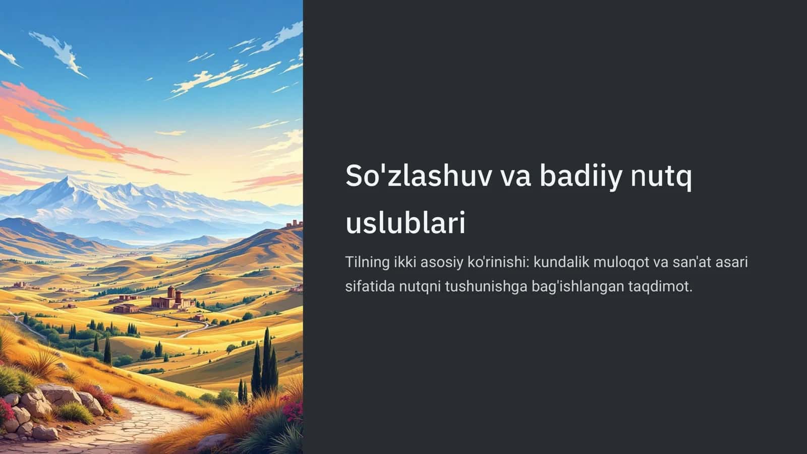 So'zlashuv va badiiy nutq uslublari 1