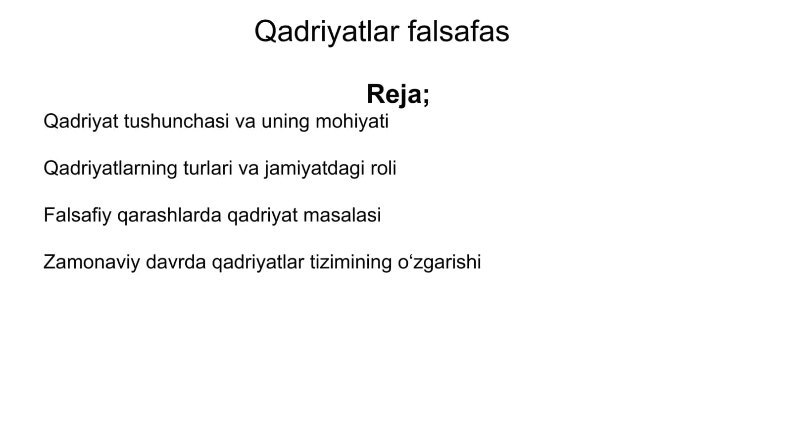 Qadriyatlar falsafasi 1