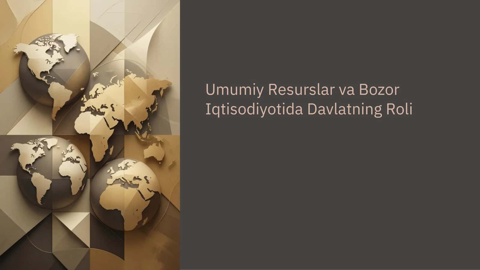 Umumiy Resurslar va Bozor 1