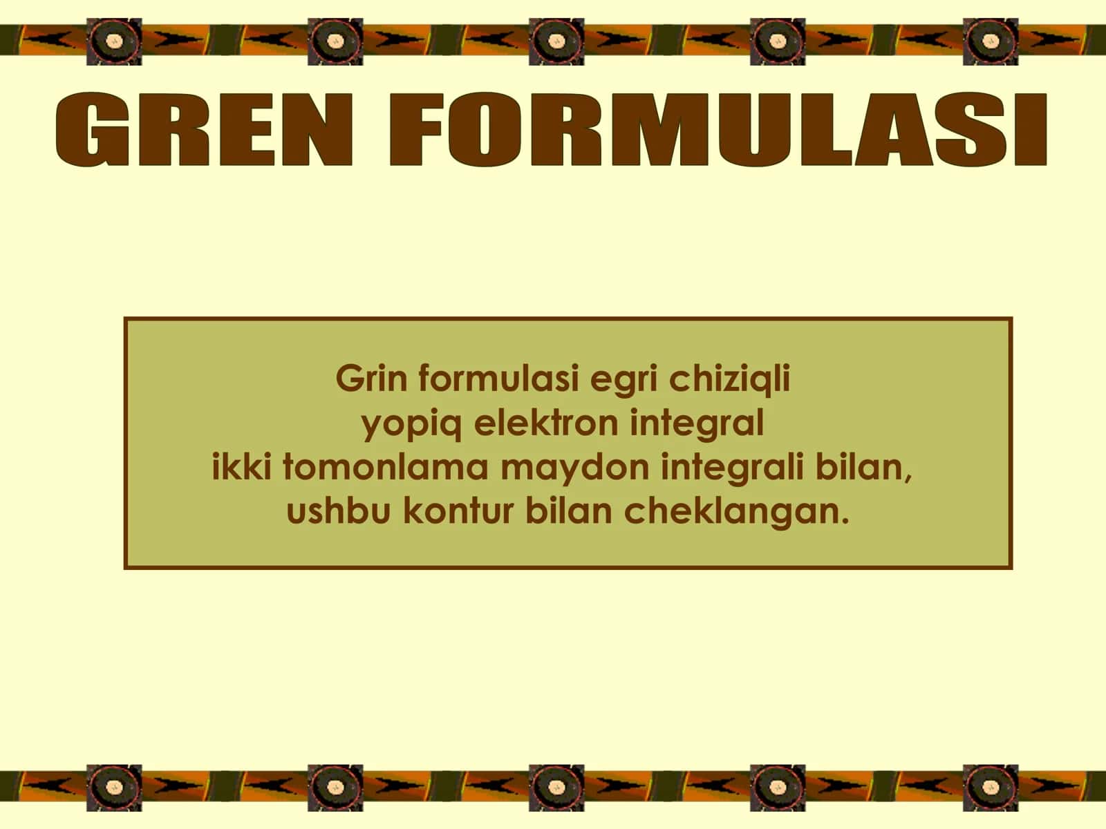 Grin formulasi egri chiziqli 1