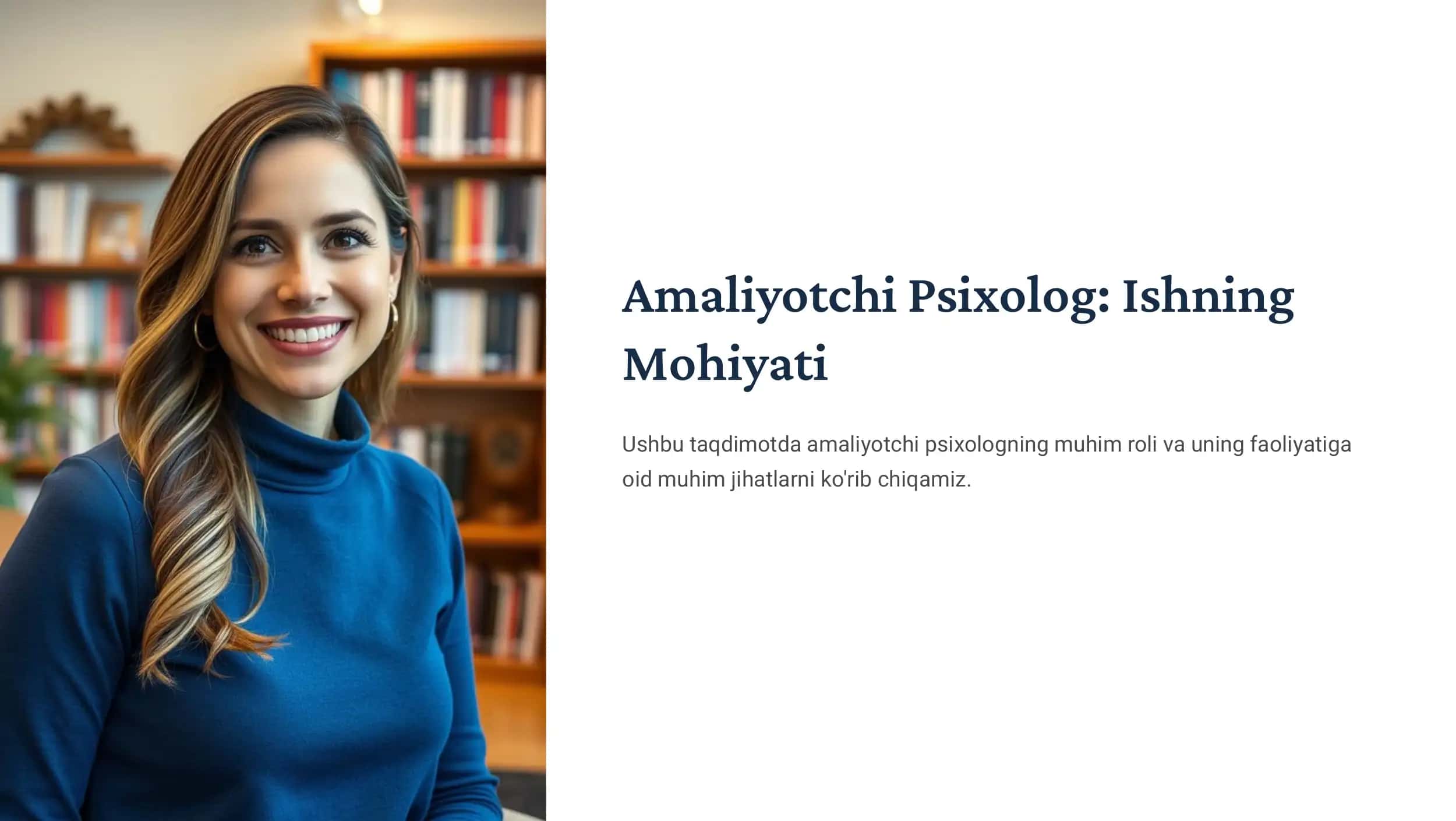 Amaliyotchi Psixolog Ishning Mohiyati 1