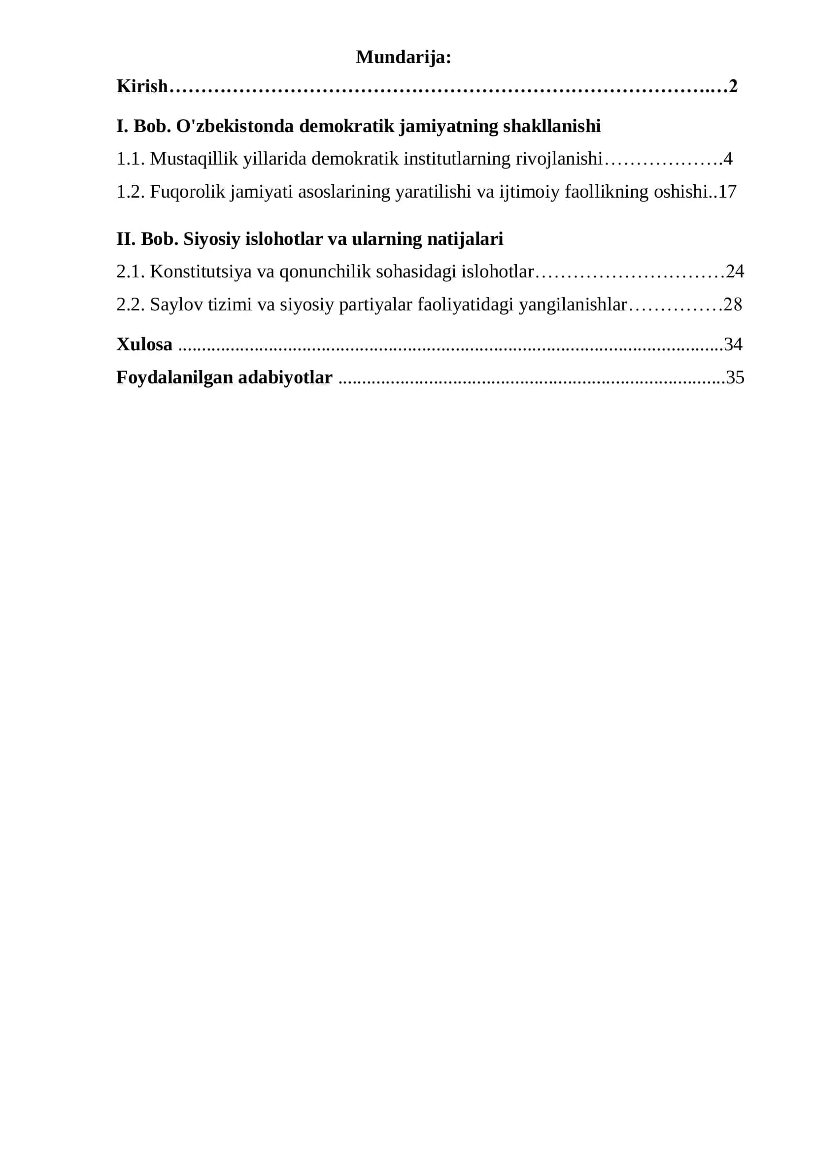 O'zbekistonda demokratik jamiyatning shakllanishi 1